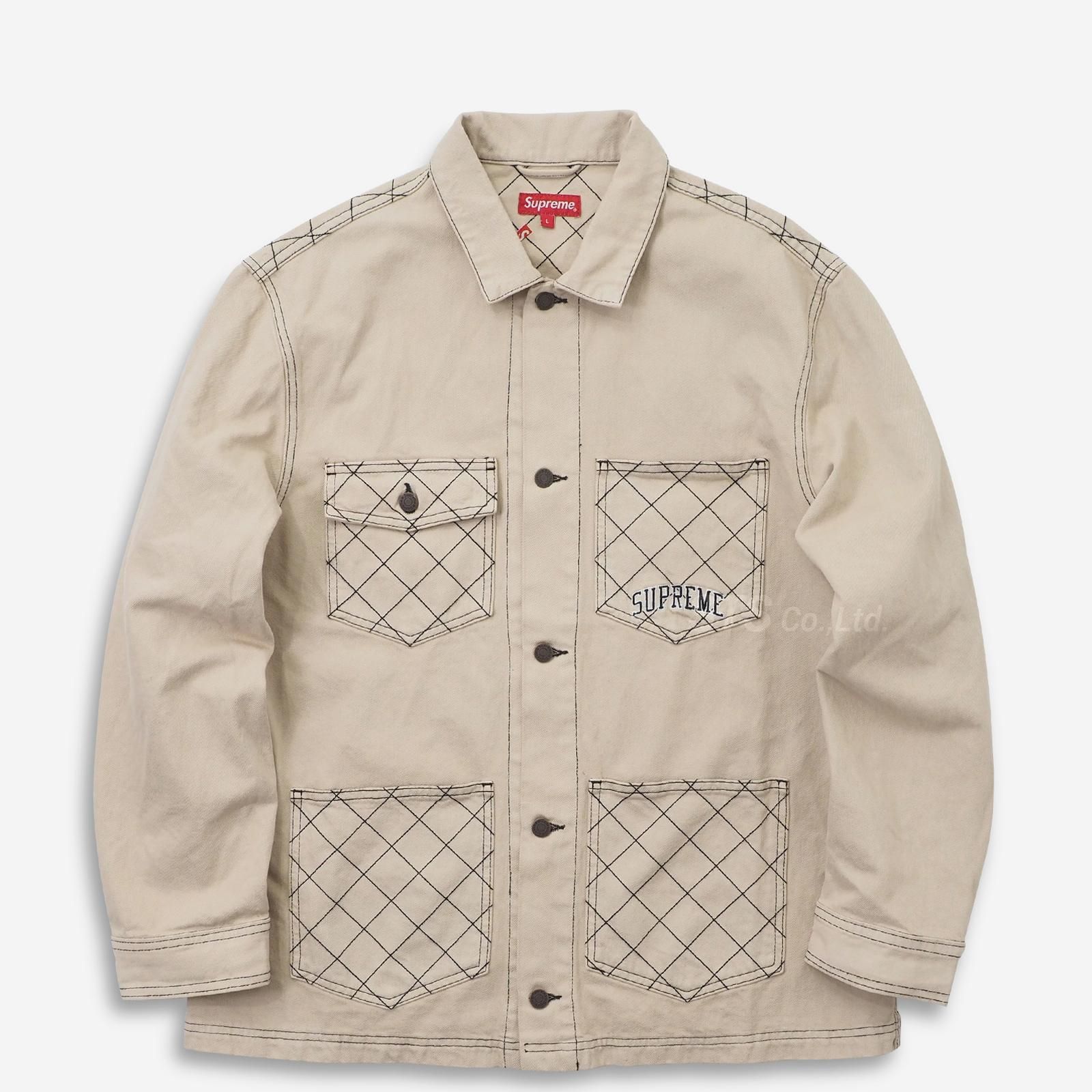 ファッションsupreme DIAMOND STITCH DENIM CHORE COAT