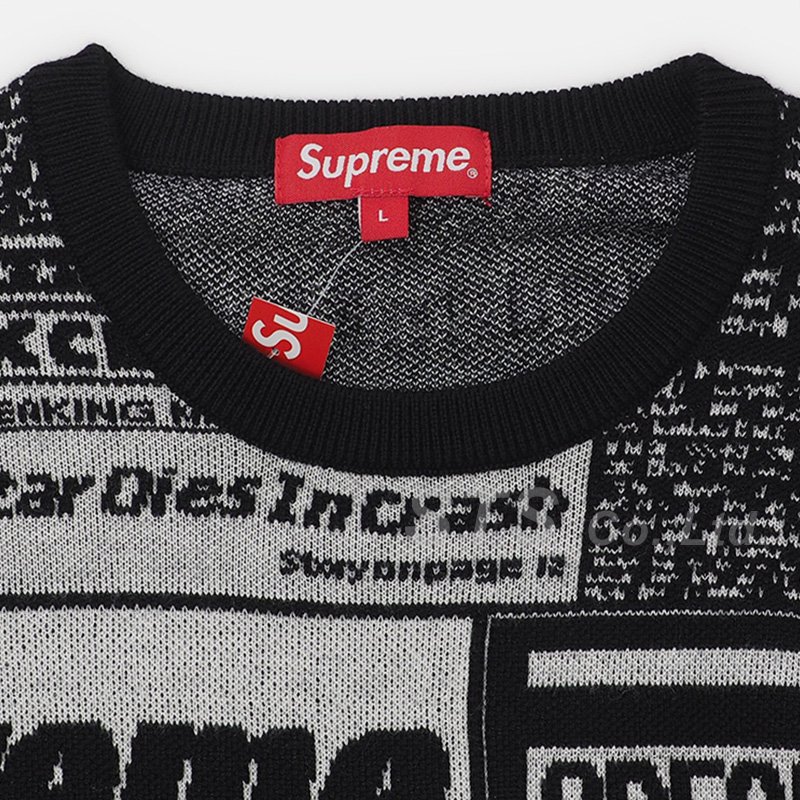 Supreme - Newsprint Sweater - ParkSIDER