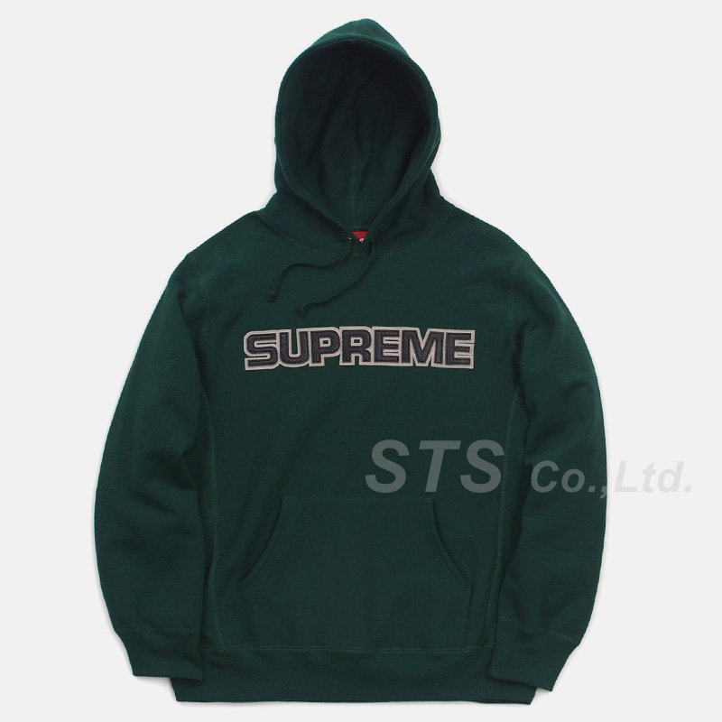 Supreme perforated leather hooded sweatshirt black sale