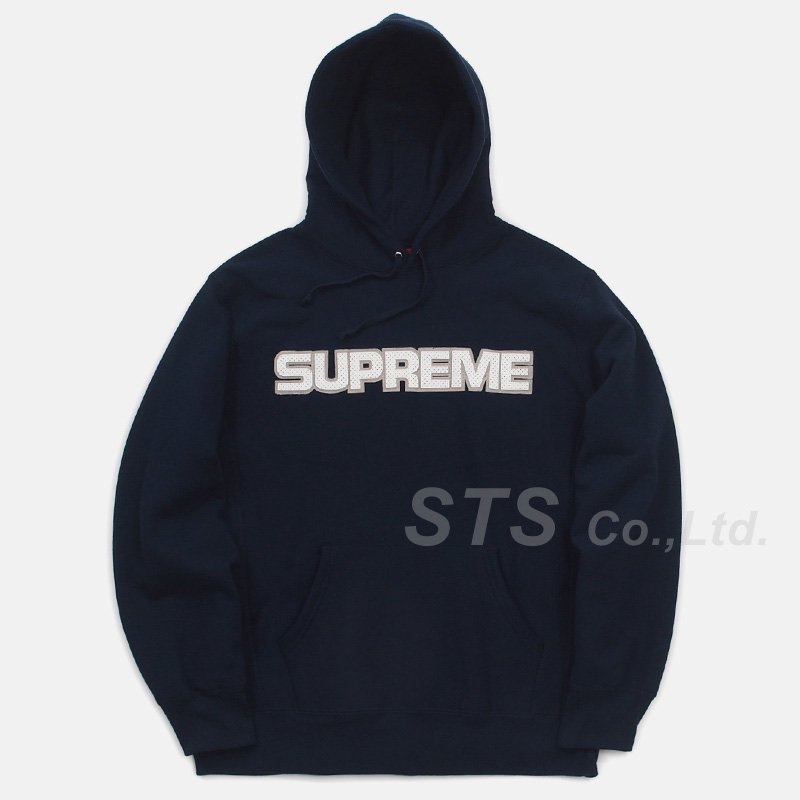 supreme Perforated Leather Hooded Sweats