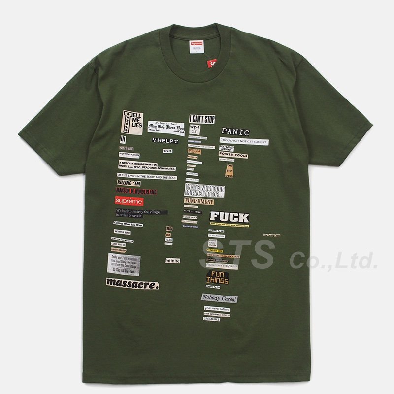 Supreme cut hotsell outs tee