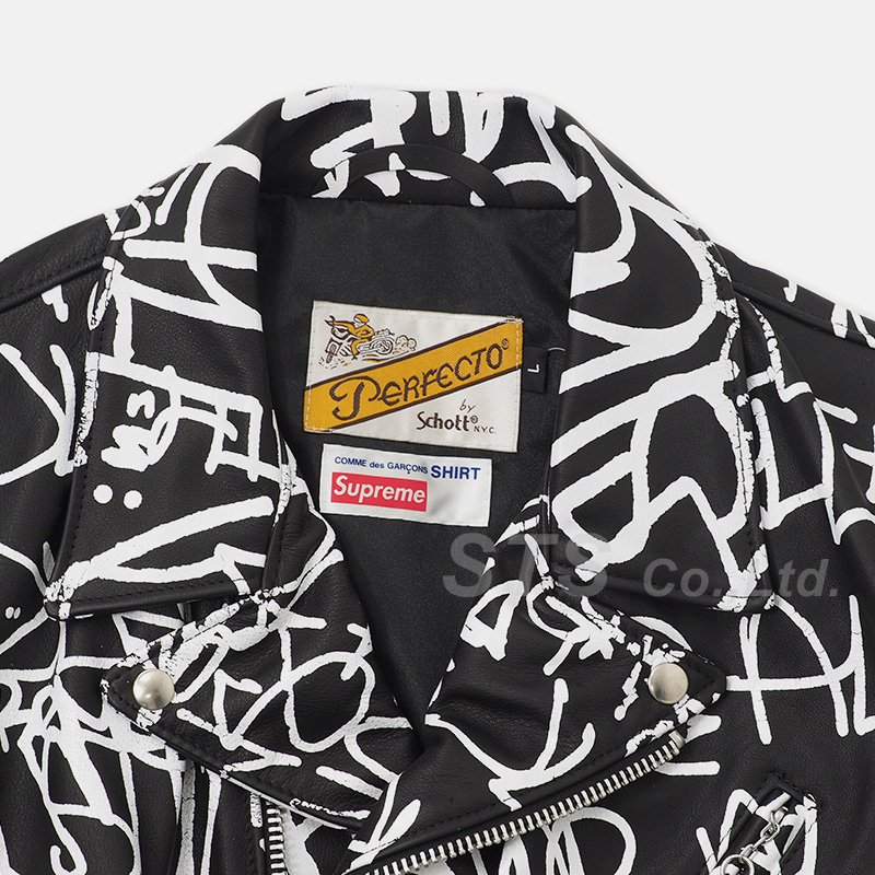 Supreme/Comme des Garcons SHIRT Schott Painted Perfecto Leather