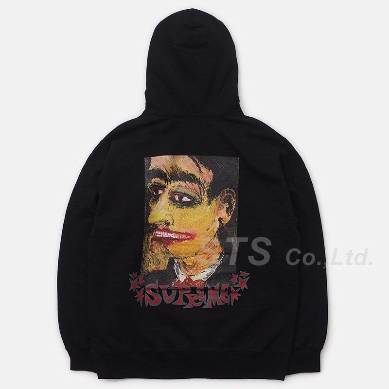 supreme portrait hooded sweatshirt black