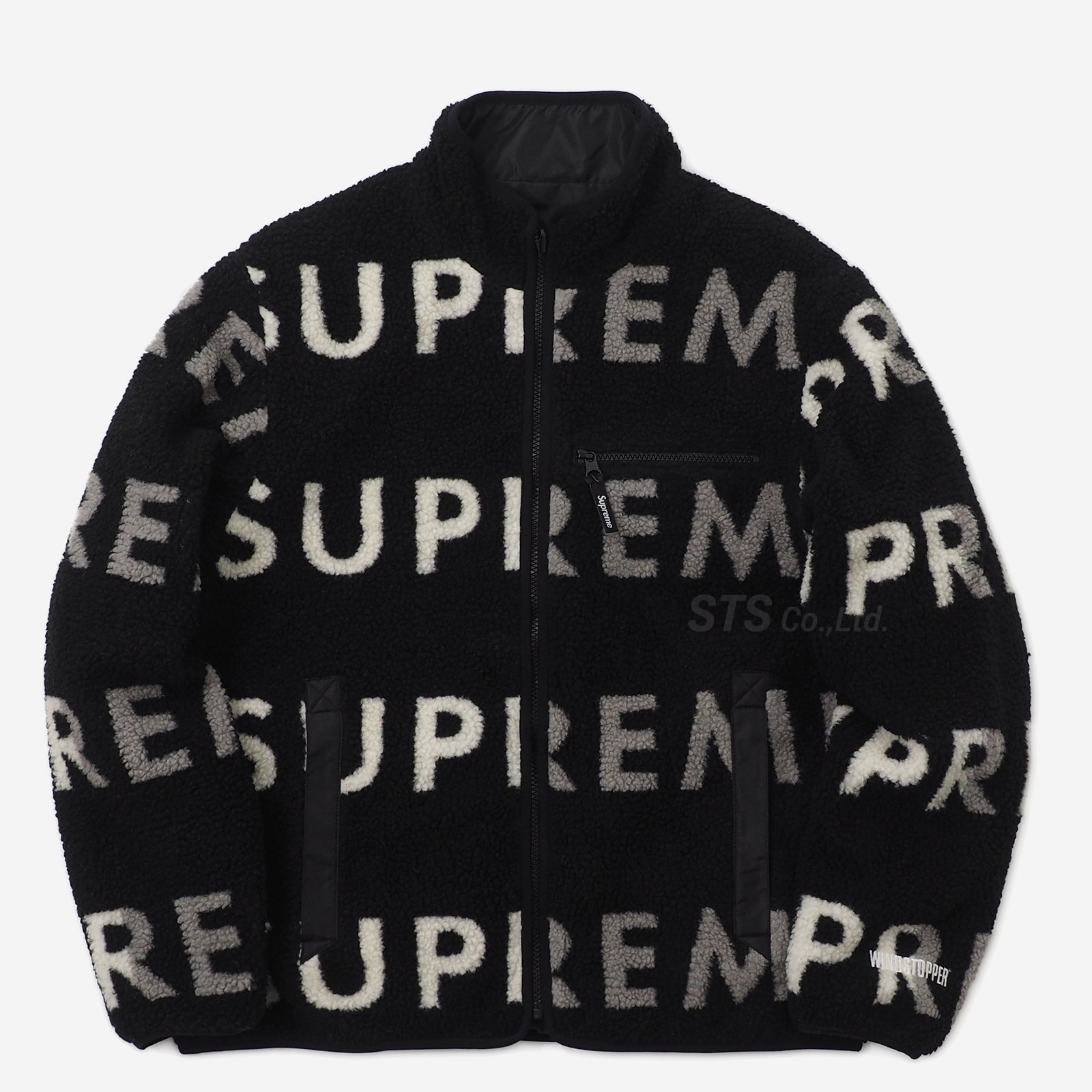 reversible logo fleece jacket supreme