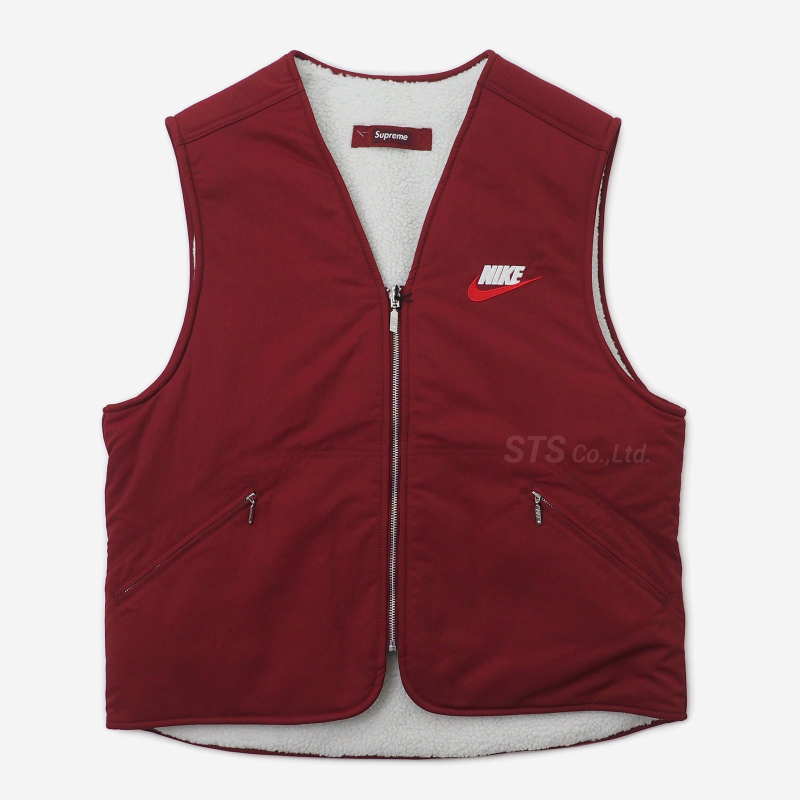 美品18AW Nike Reversible Nylon Sherpa Vest
