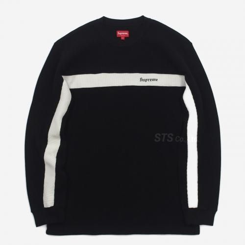 Supreme - Panel Stripe Waffle Thermal