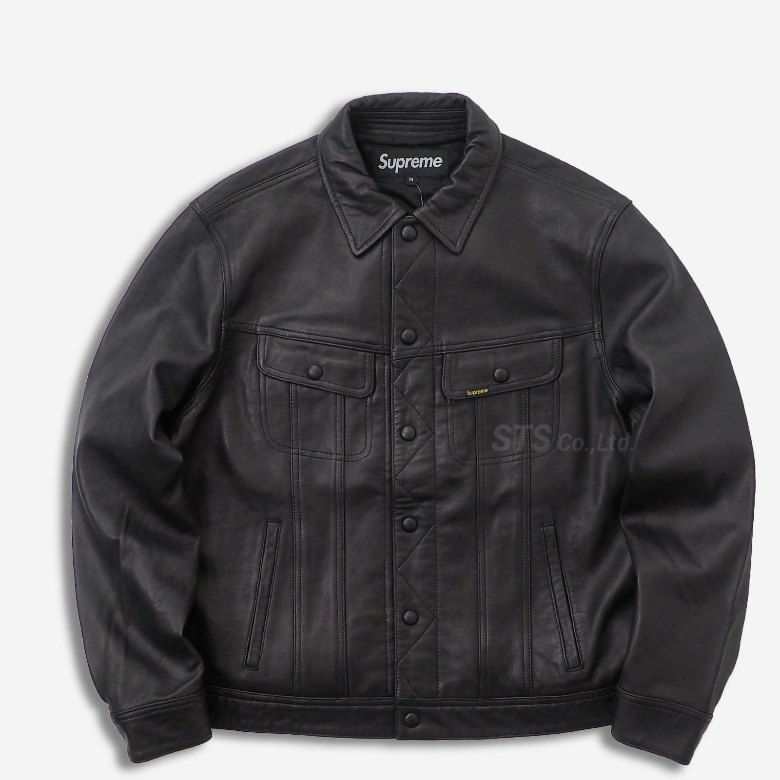 レザートラッカージャケットsupreme 18AW LEATHER TRUCKER JACKET