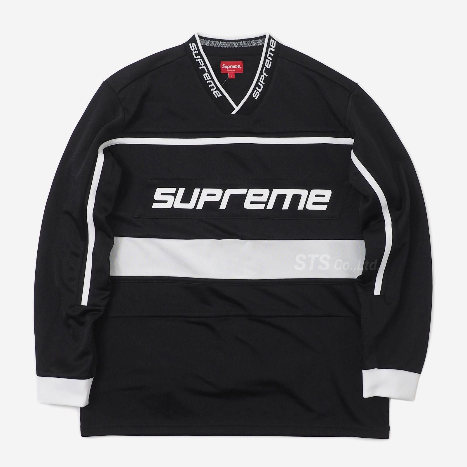 トップス Supreme Hooded Hockey Jersey L Supreme Hooded Hockey Jersey Black Men's - FW17 - US