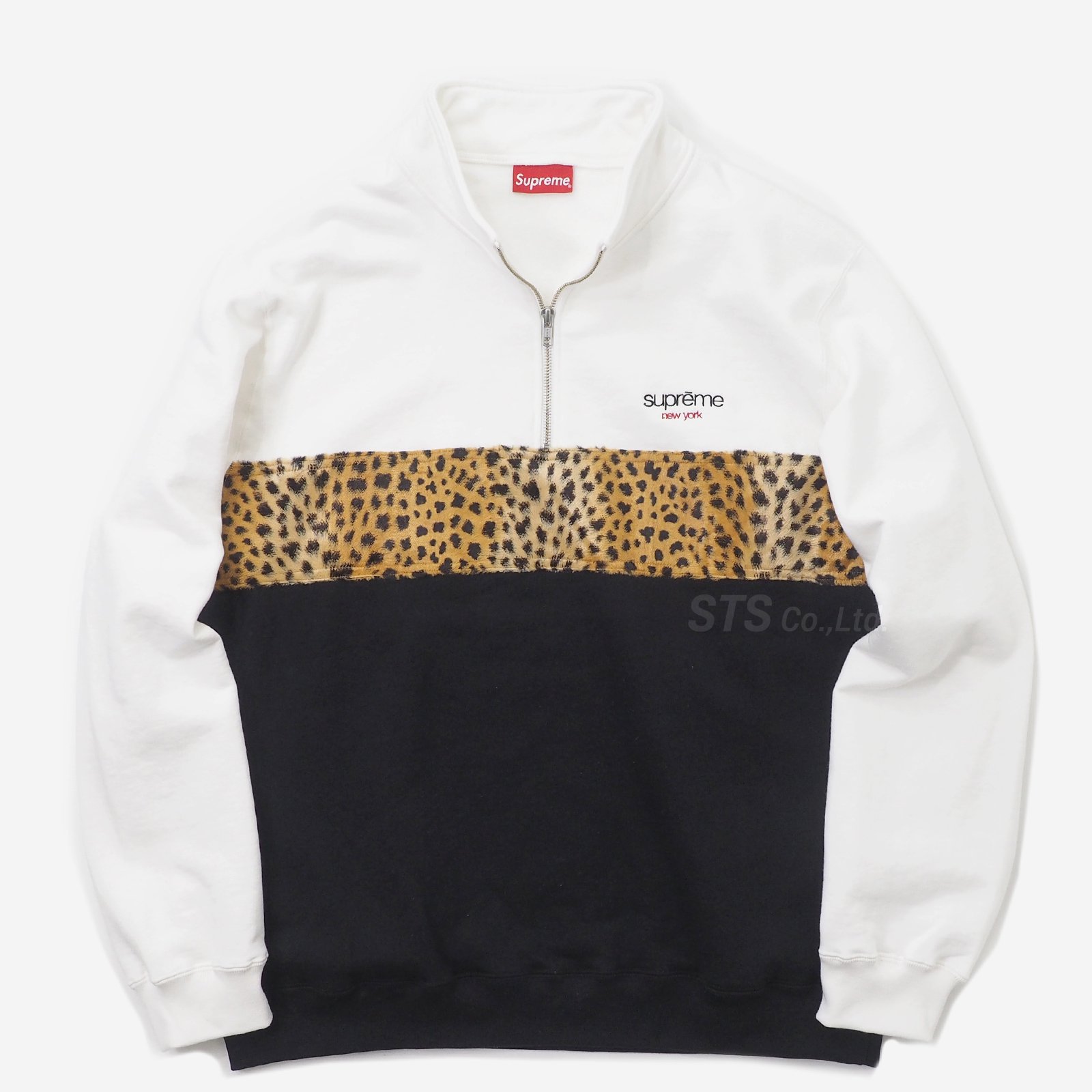 Supreme - Leopard Panel Half Zip Sweatshirt - ParkSIDER