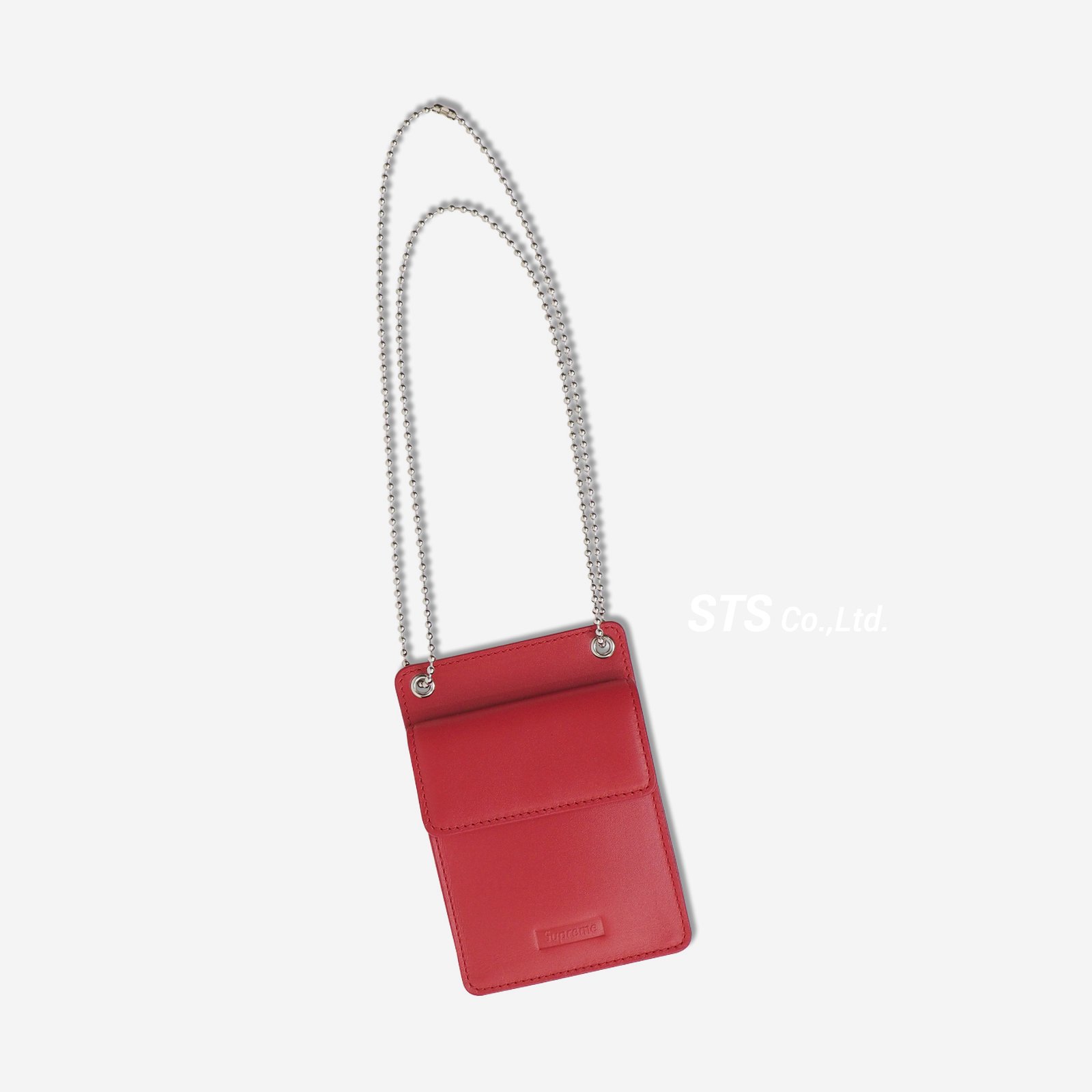 Supreme Leather ID Holder And Wallet 'Red'