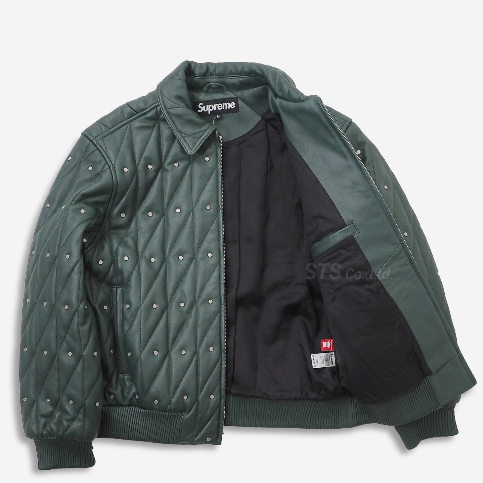 胸幅約55cmsupreme quilted studded leather jacket M