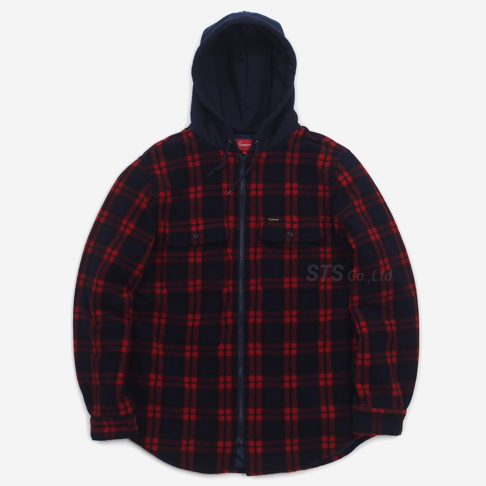 supreme hooded plaid work shirt 新品 m