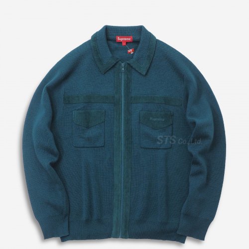 Supreme - Corduroy Detailed Zip Sweater