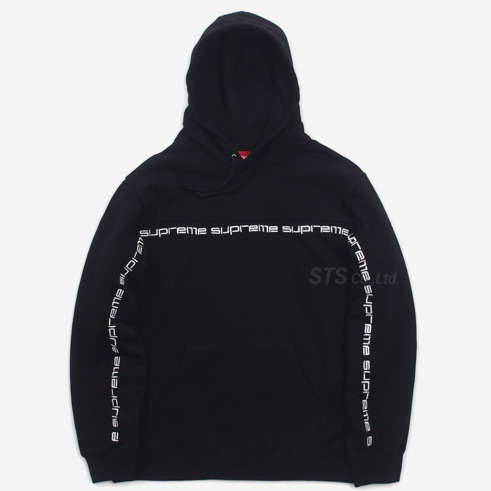 完売品！超人気！】SUPREME Text Stripe フーディー パーカー