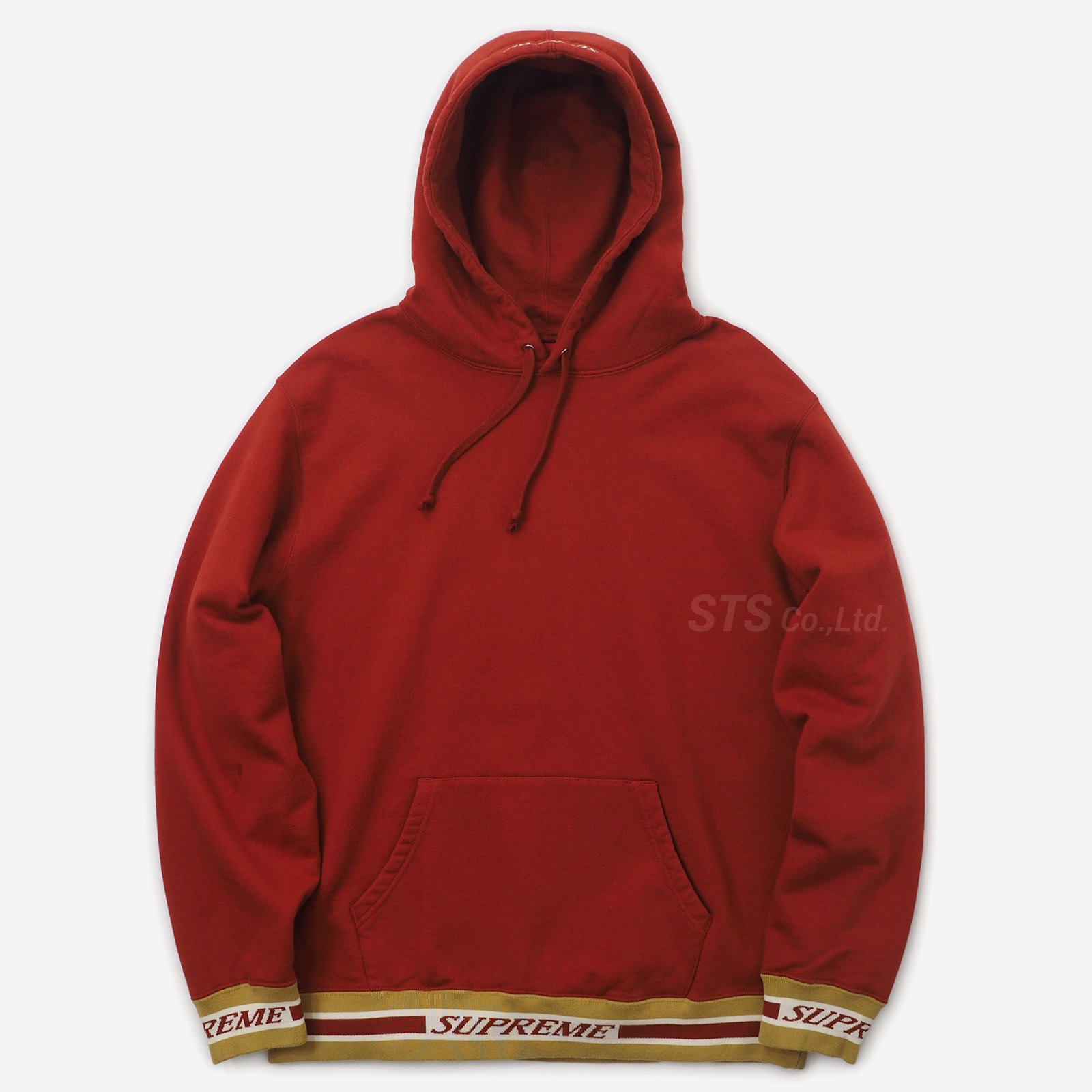 Supreme striped rib hooded sweatshirt ash grey sale