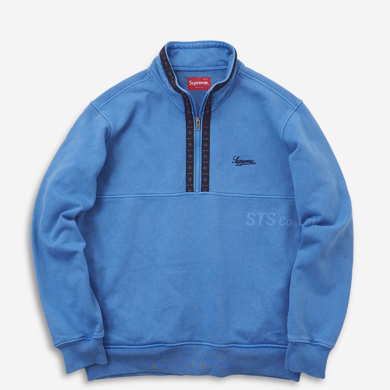 Supreme overdyed half zip up sweatshirt | hmgrocerant.com