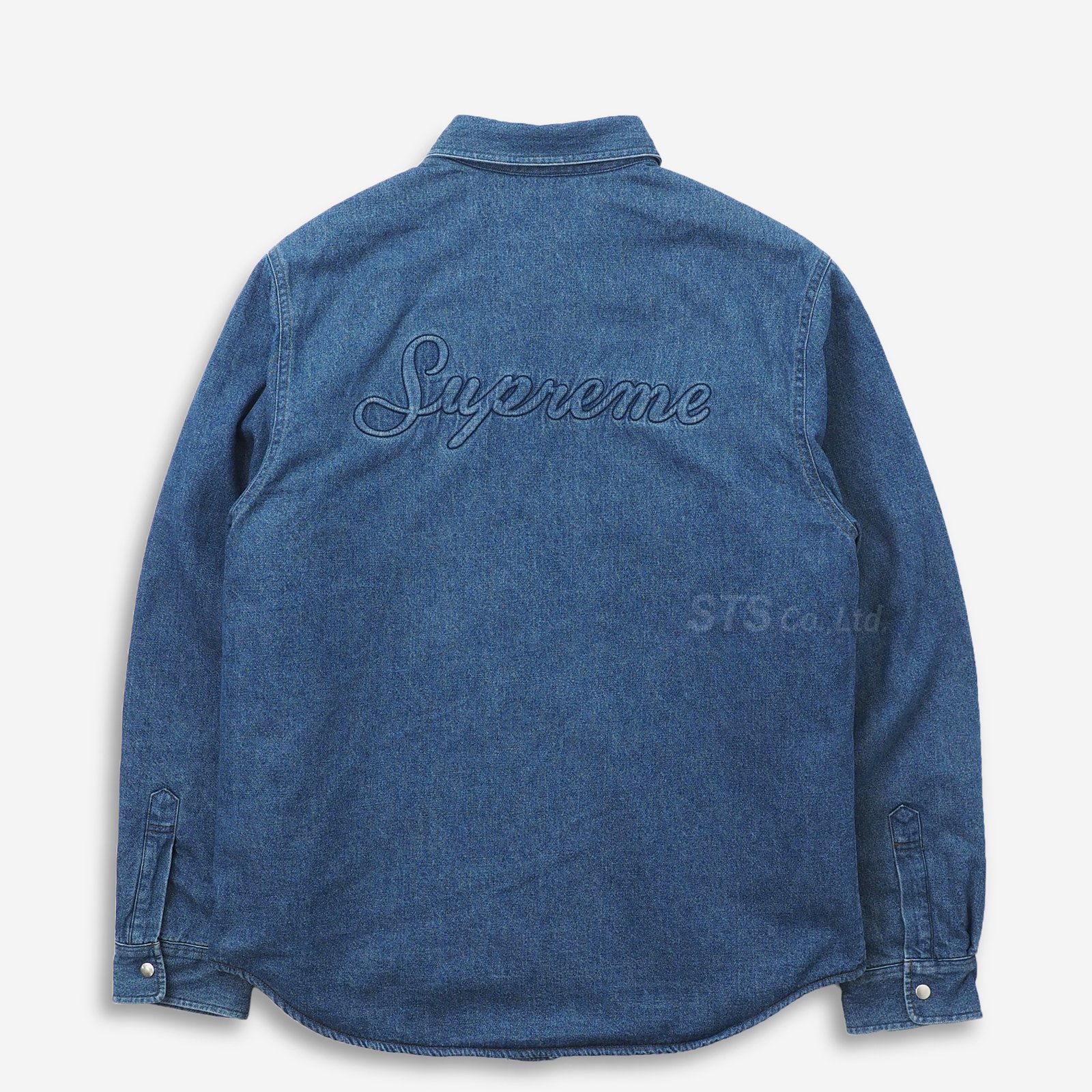 Supreme★Sherpa  Lined Denim Shirt Blue M