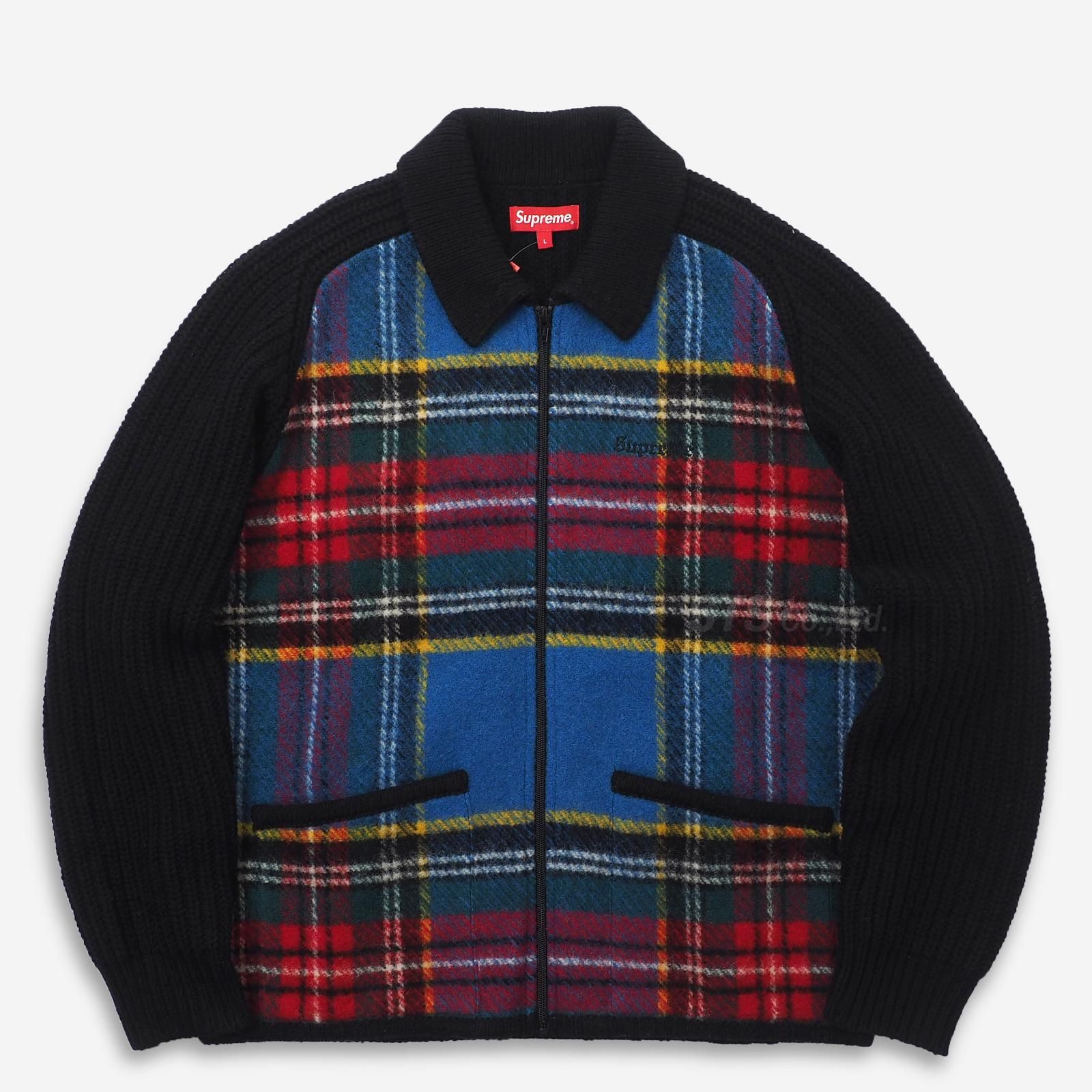 21,390円Supreme Plaid Front Zip Sweater 18aw