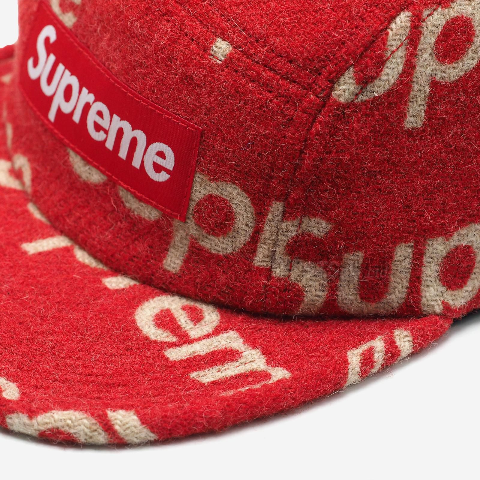 帽子 Supreme Harris Tweed Camp Cap Red SUPREME F/W 15 Harris Tweed box logo camp cap hat red used