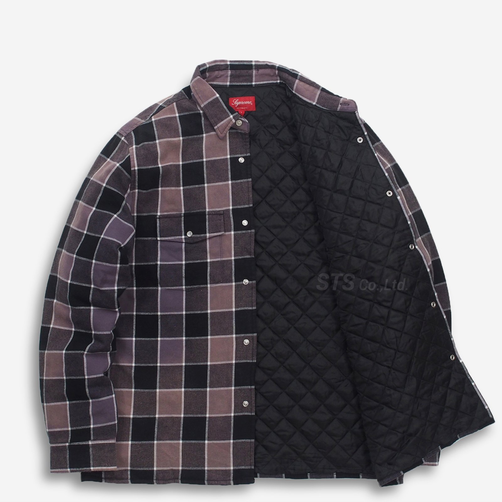 Supreme Quilted Faded Plaid Shirt 美品！