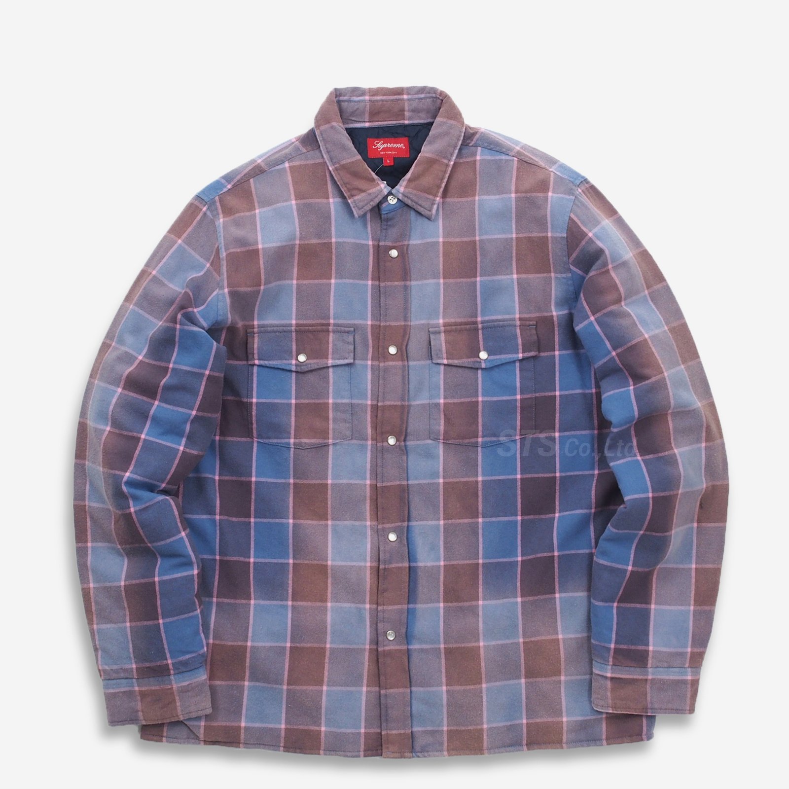 Supreme シュプリームQuilted Faded Plaid Shirt - トップス