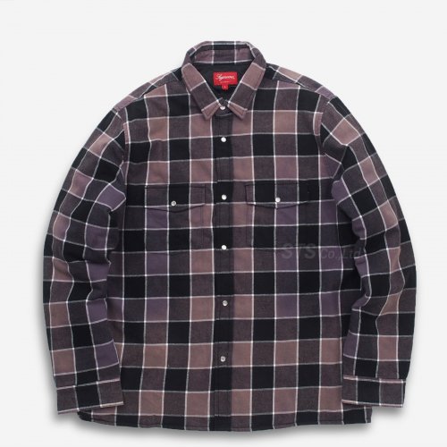 Supreme - Quilted Faded Plaid Shirt