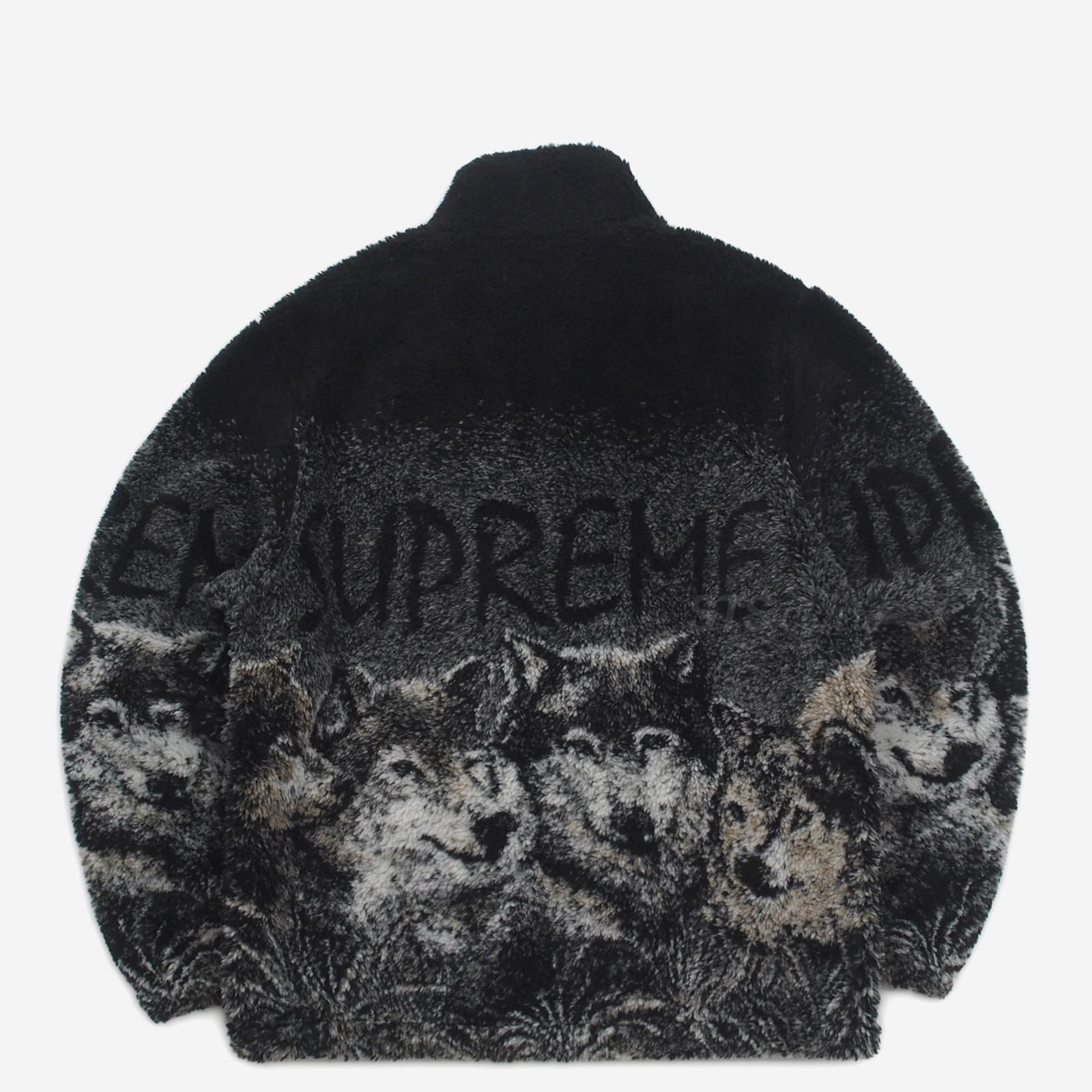 Supreme wolf fleece jacket 2024 black