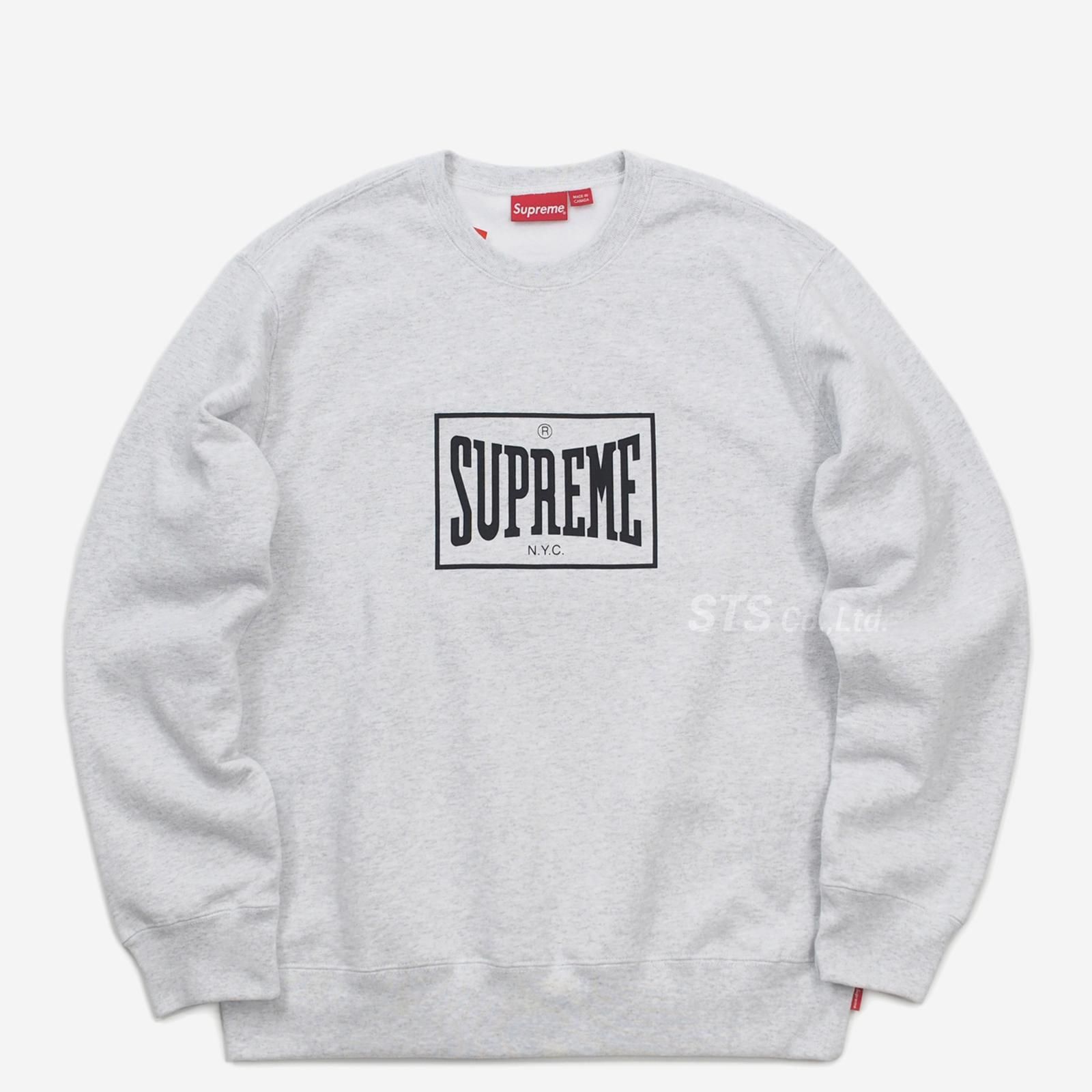 supreme warm up crewneck Mサイズ 19SSこちらのカラーはネイビーですか