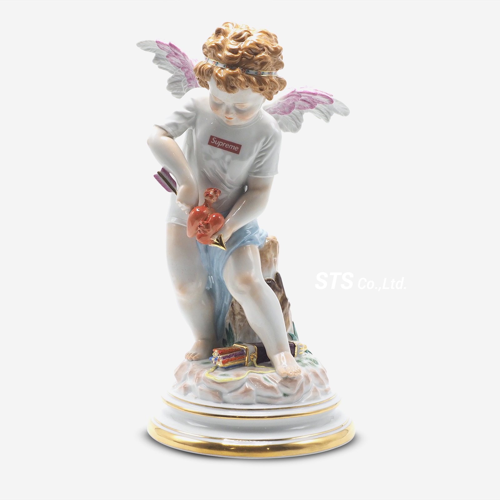 Supreme/Meissen Hand-Painted Porcelain Cupid Figurine - ParkSIDER