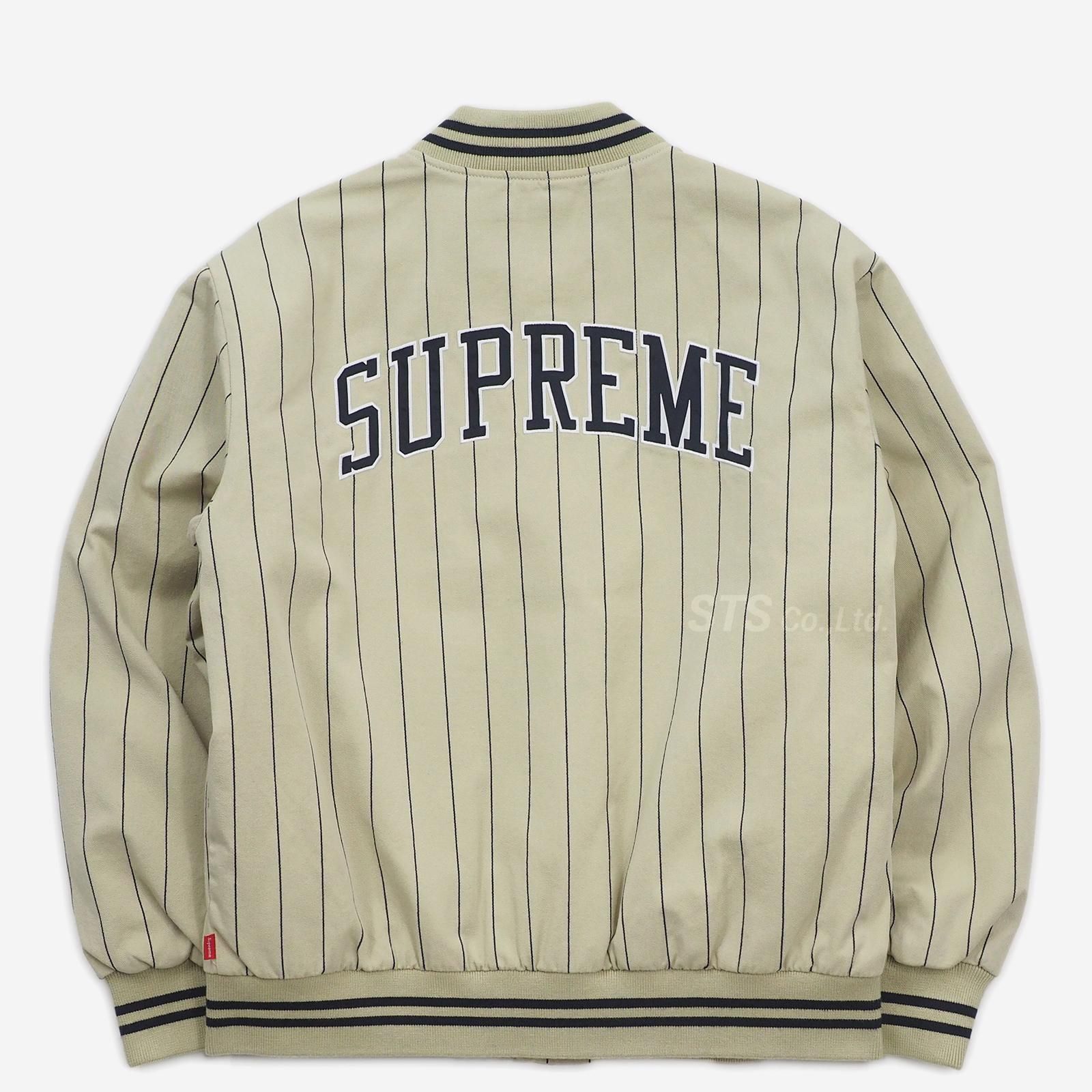 Supreme - Pinstripe Varsity Jacket - ParkSIDER