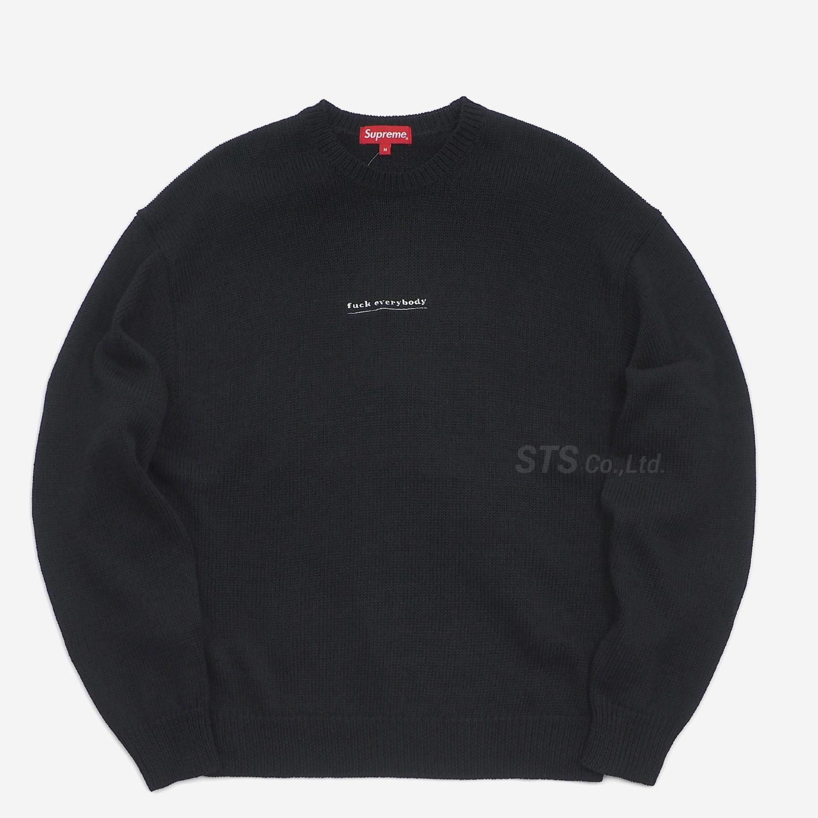 定形外発送送料無料商品 Supreme Fuck Everybody Sweater 黒 M