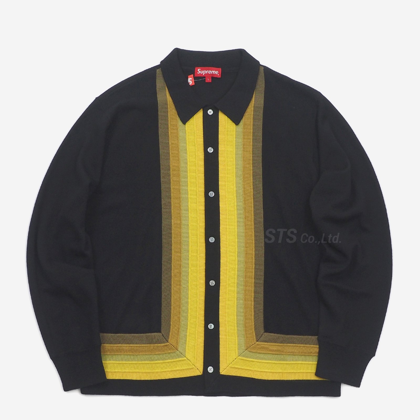 7,200円Supreme corner stripe polo sweater