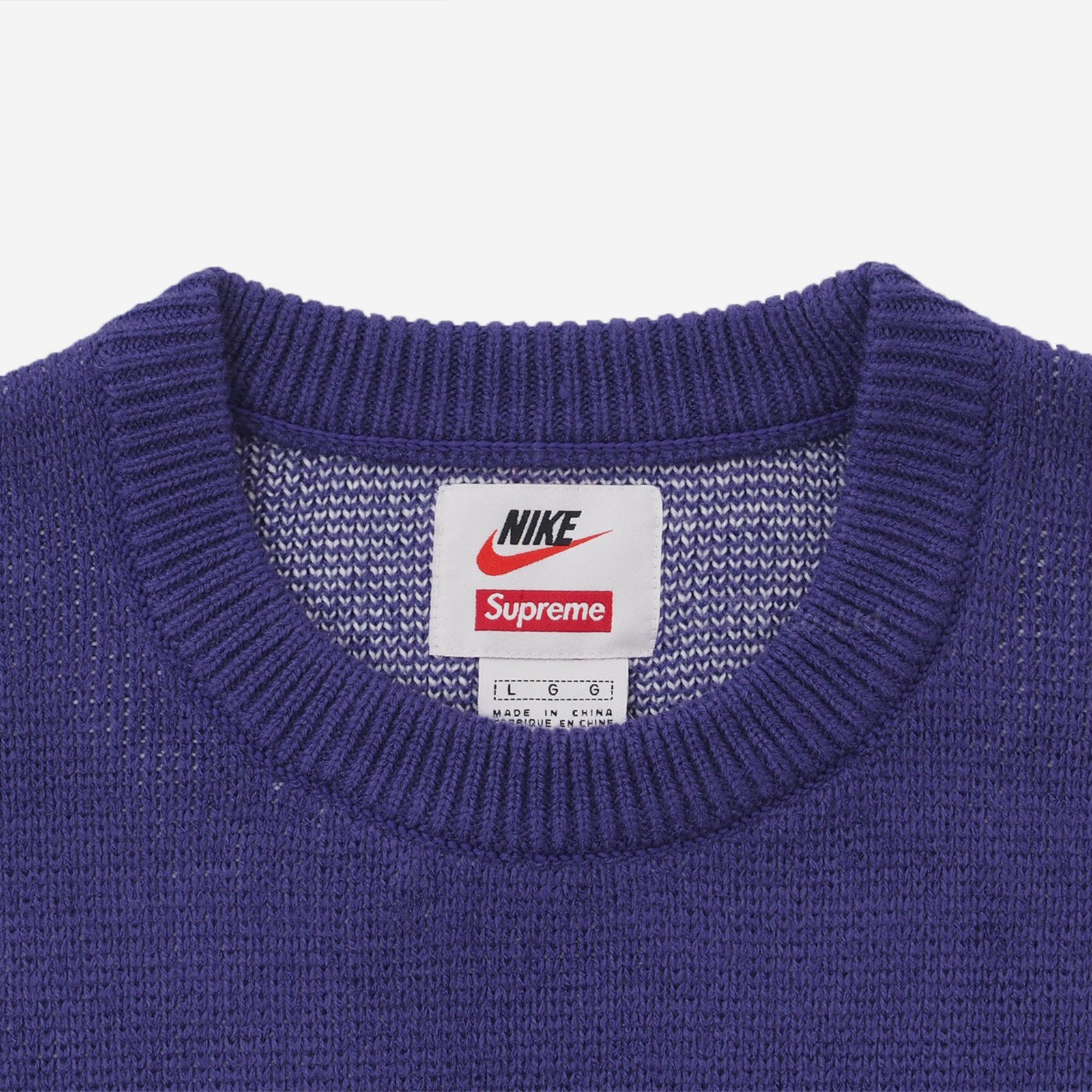 【M】Supreme Nike swoosh sweaterセーターパープル紫