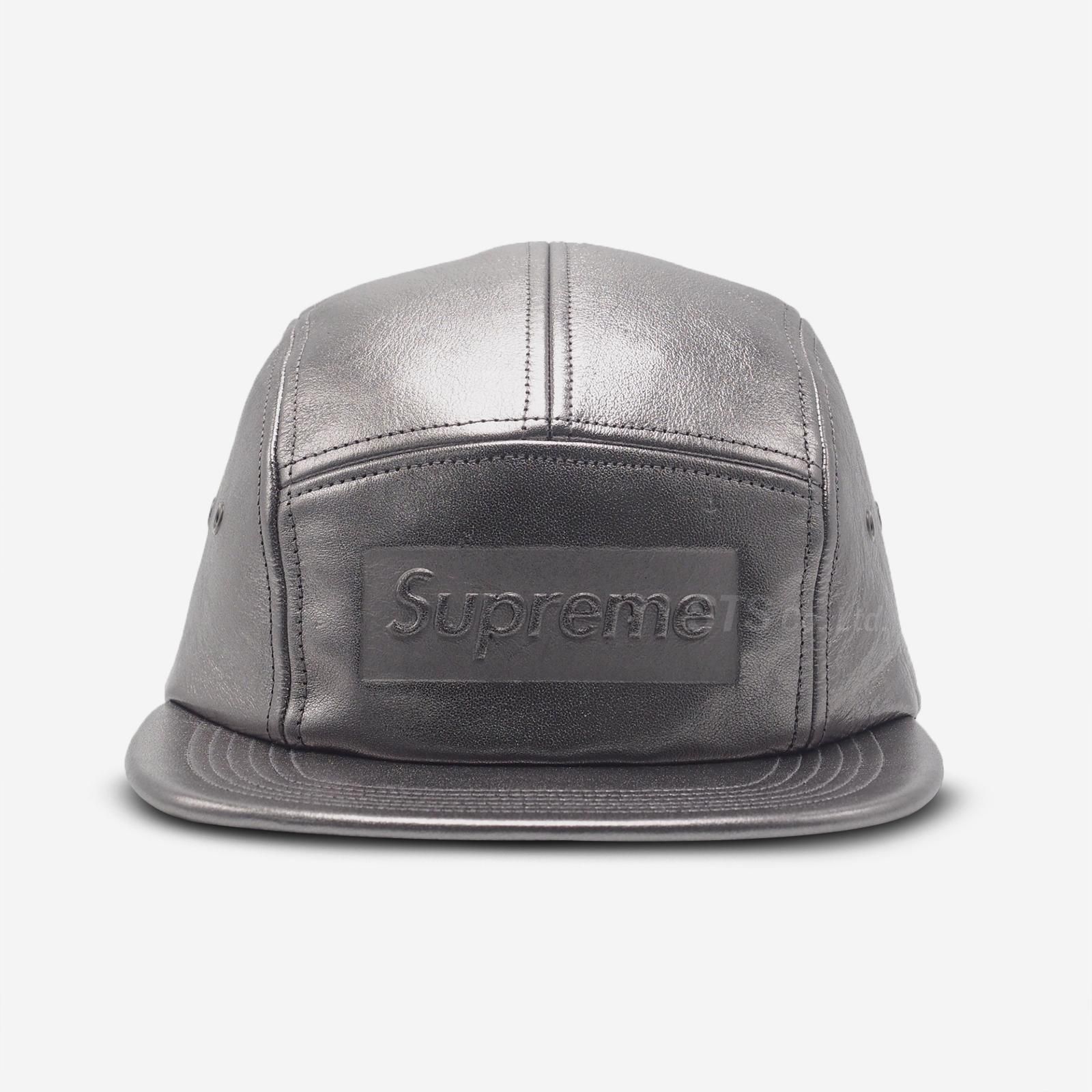 新品 Supreme pebbled leather camp cap Supreme Leather Camp Cap (SS21) - $68