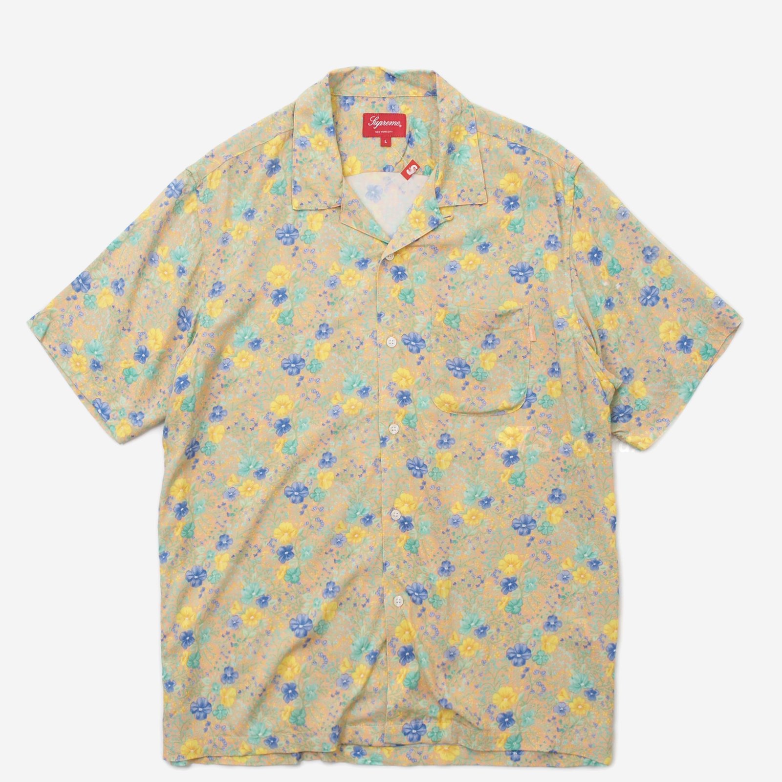 supreme 19ss floral rayon shirt Lサイズメンズ