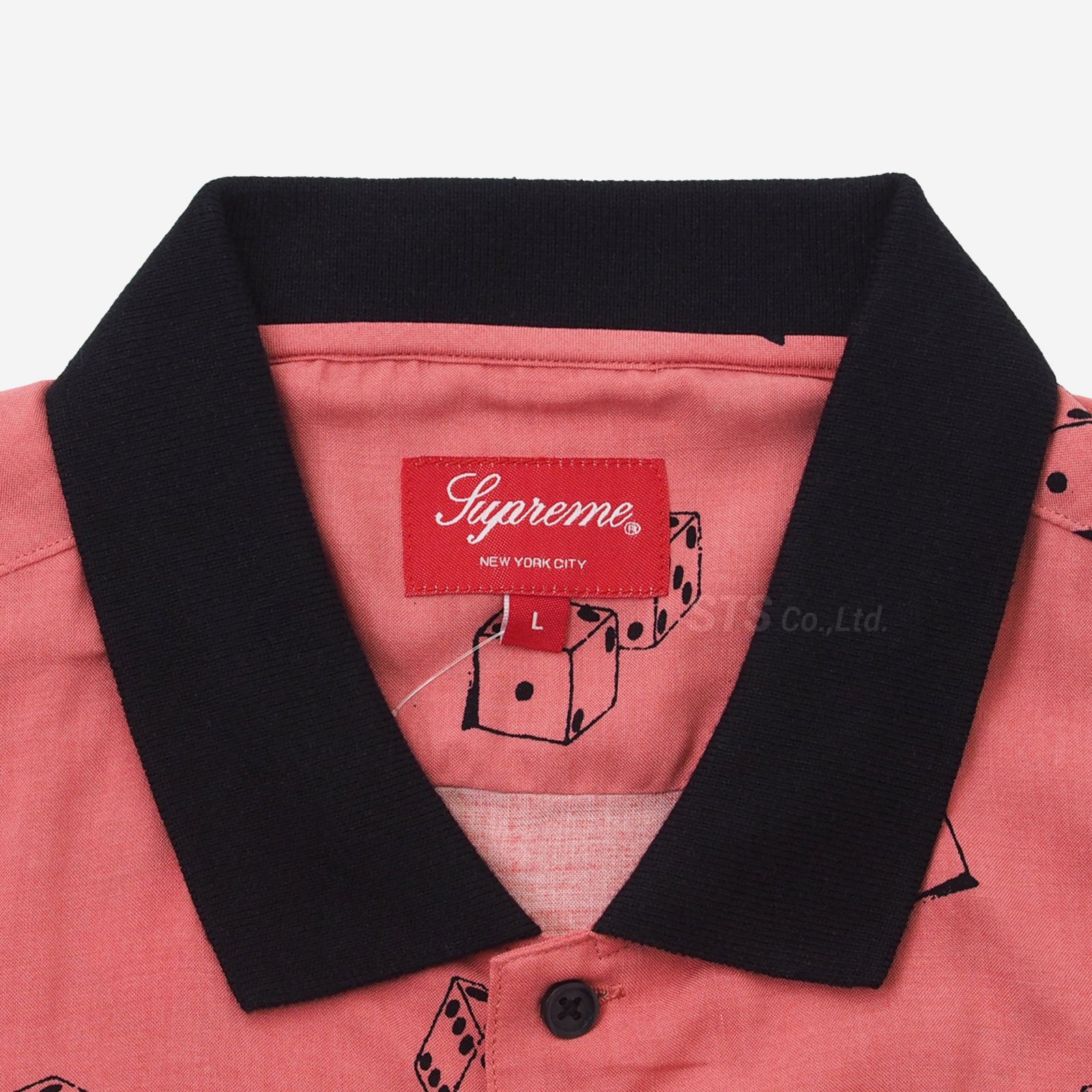 Supreme dice rayon s/s shirt XL pink
