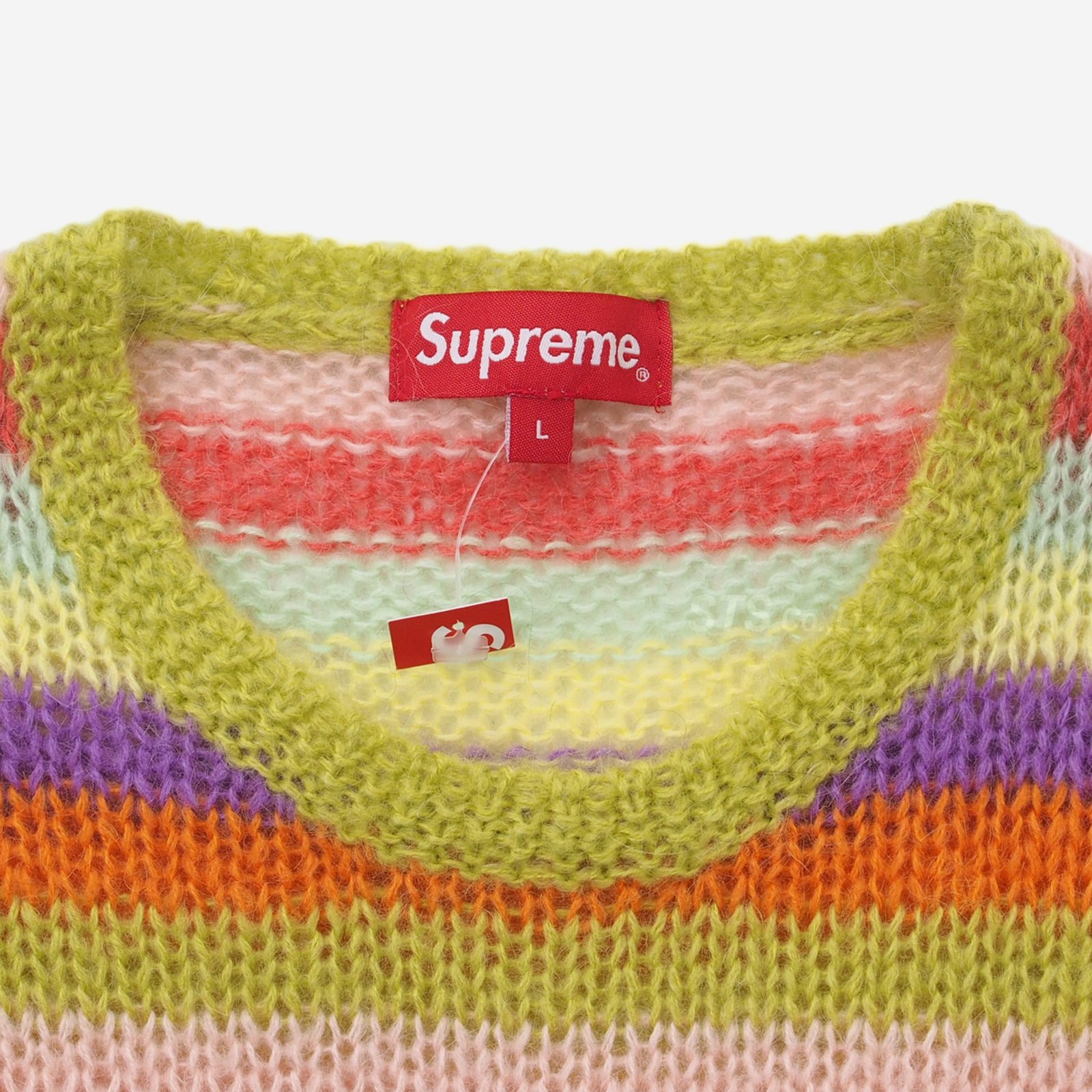 トップスSupreme 19fw stripe mohair sweater L