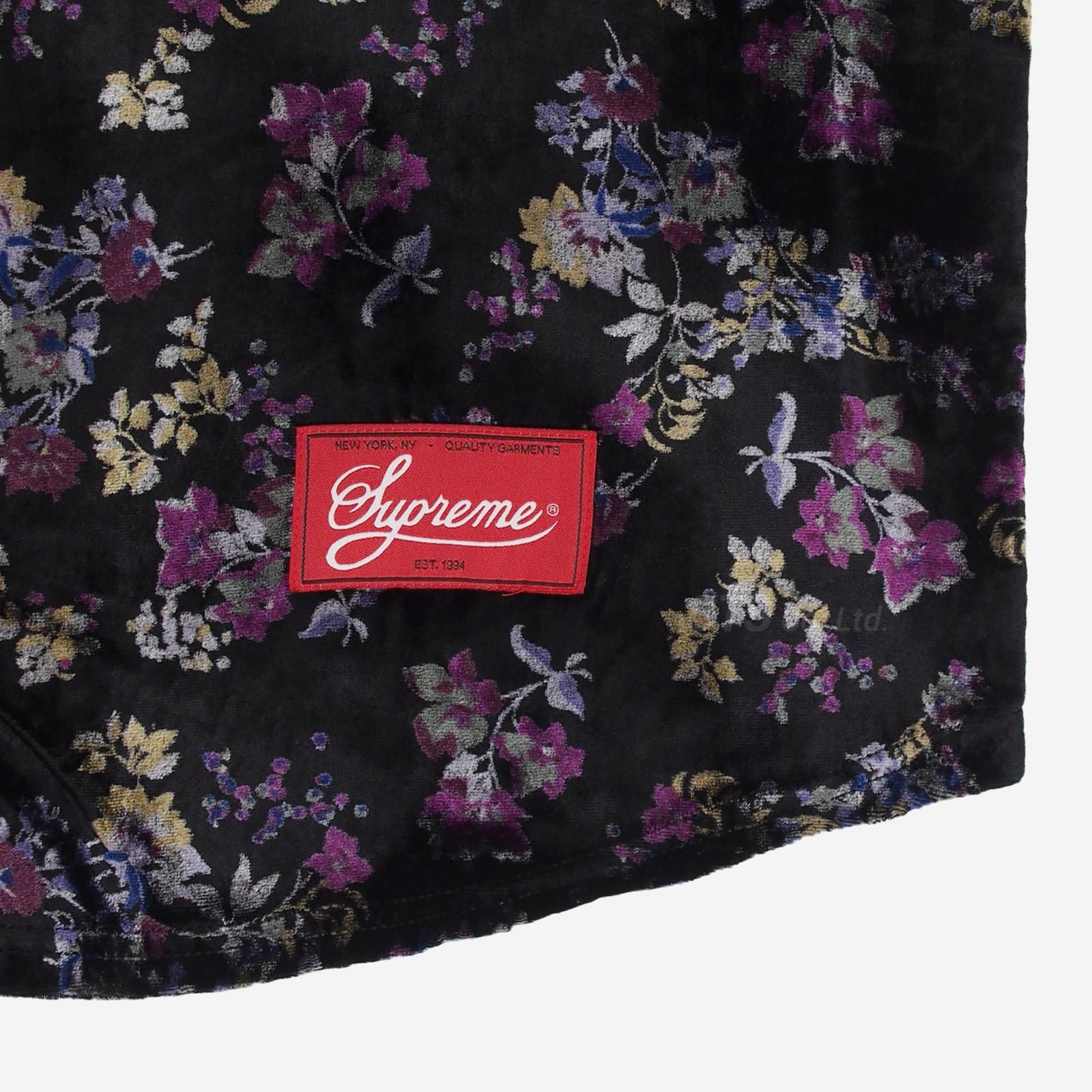 Supreme Floral Velour Baseball Jersey