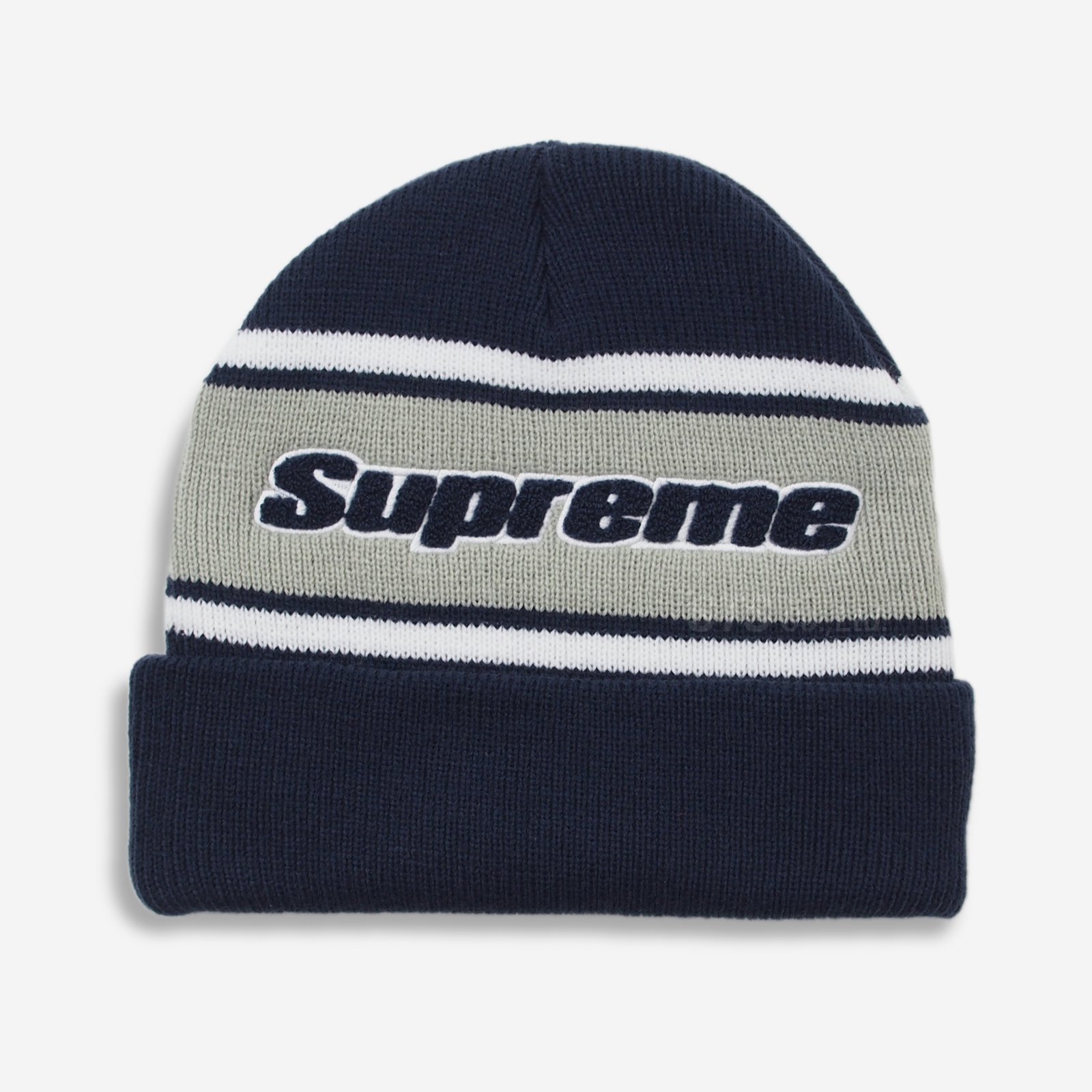 極美品】Supreme Chenille Stripe Beanie レッド - ニットキャップ