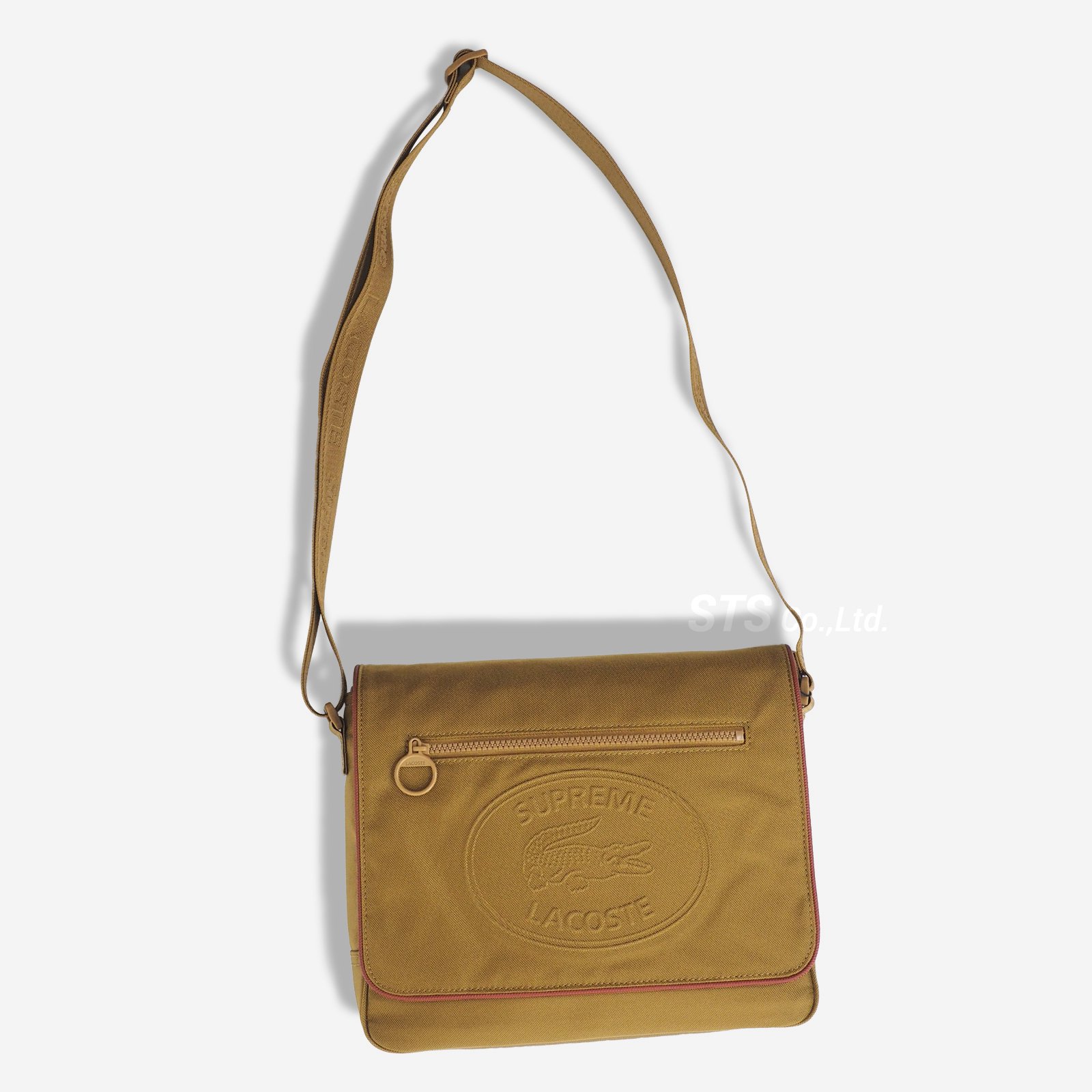supreme lacoste small messenger bag gold
