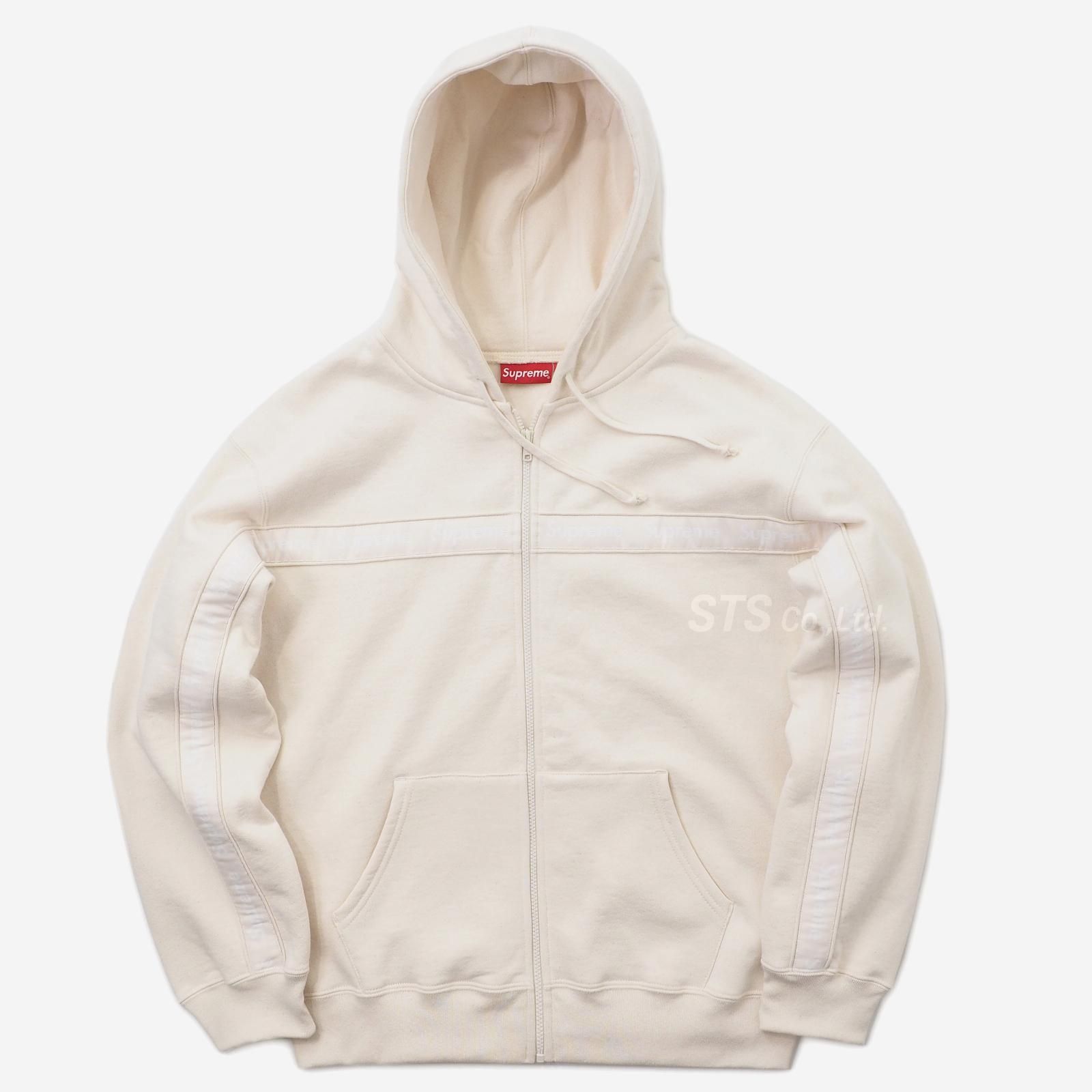 Supreme - Text Stripe Zip Up Hooded Sweatshirt - ParkSIDER