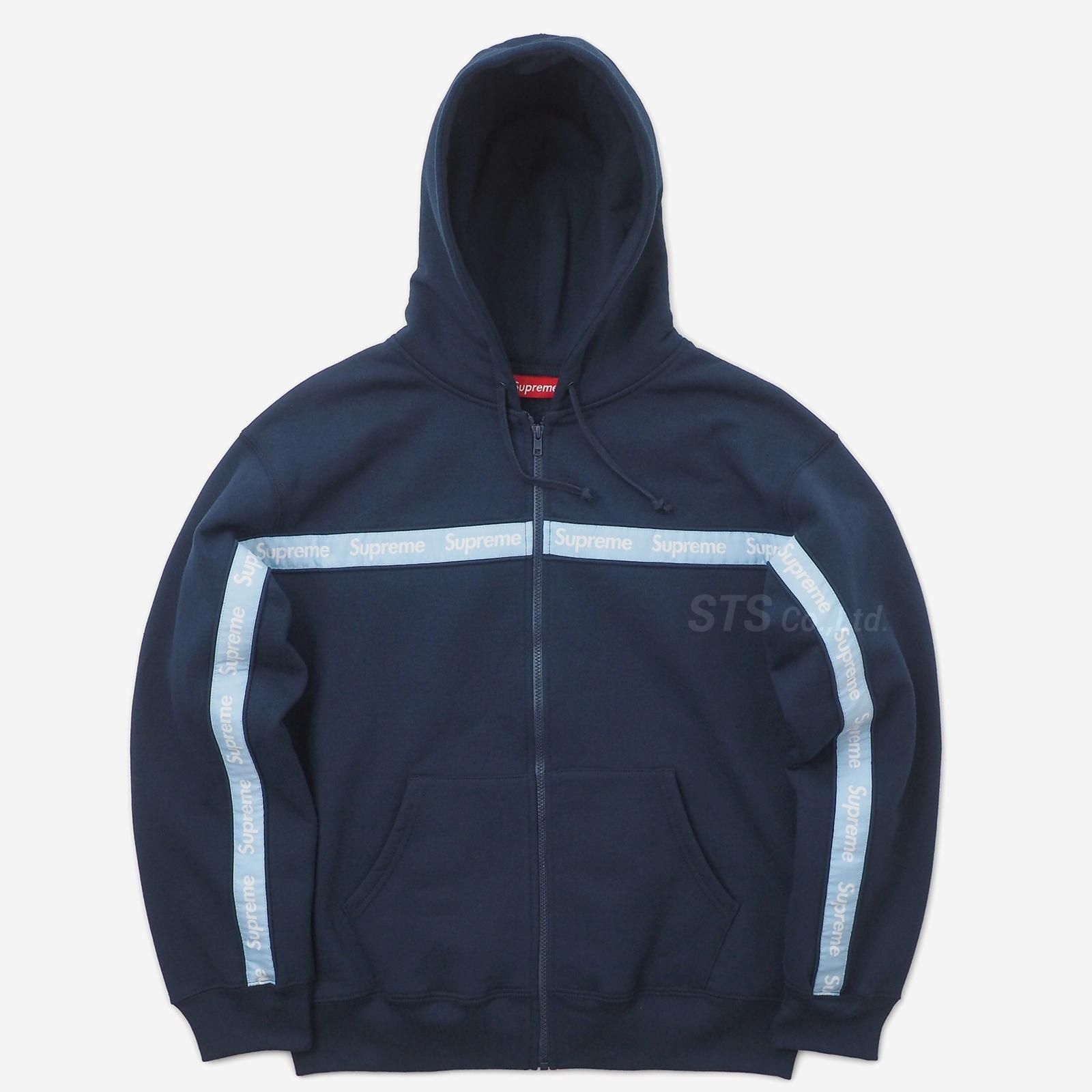 Supreme - Text Stripe Zip Up Hooded Sweatshirt - ParkSIDER