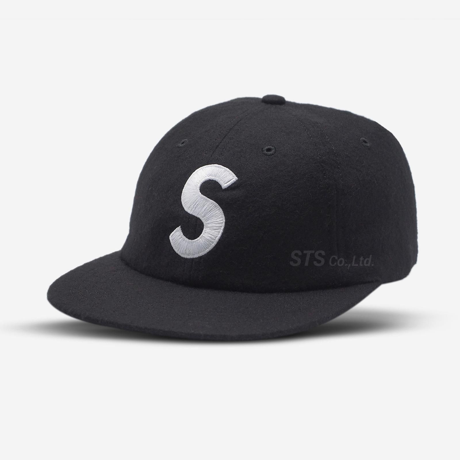 Supreme wool s logo cap ブラック - キャップ