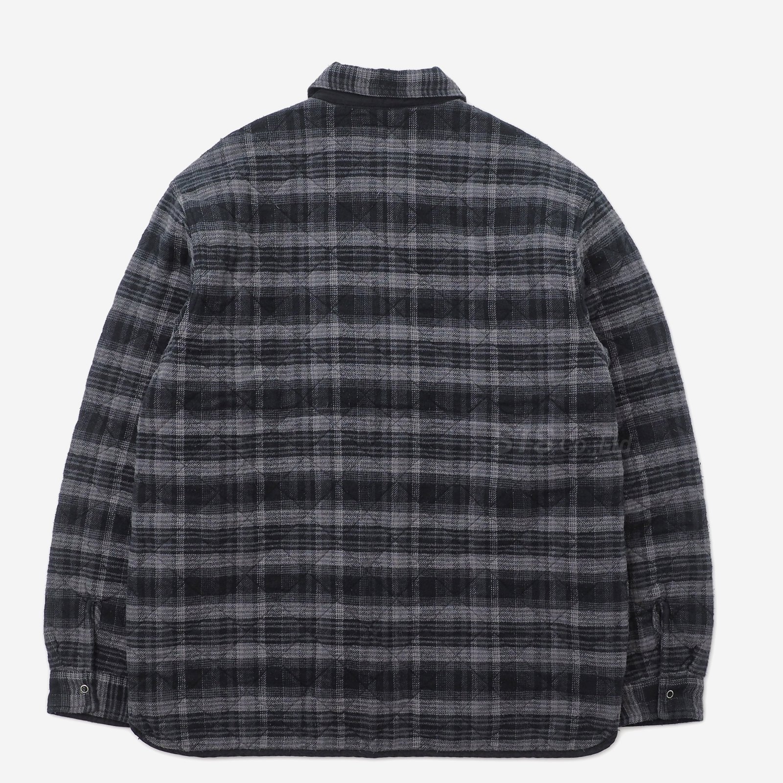 supreme quilted plaid flannel shirt黒　L