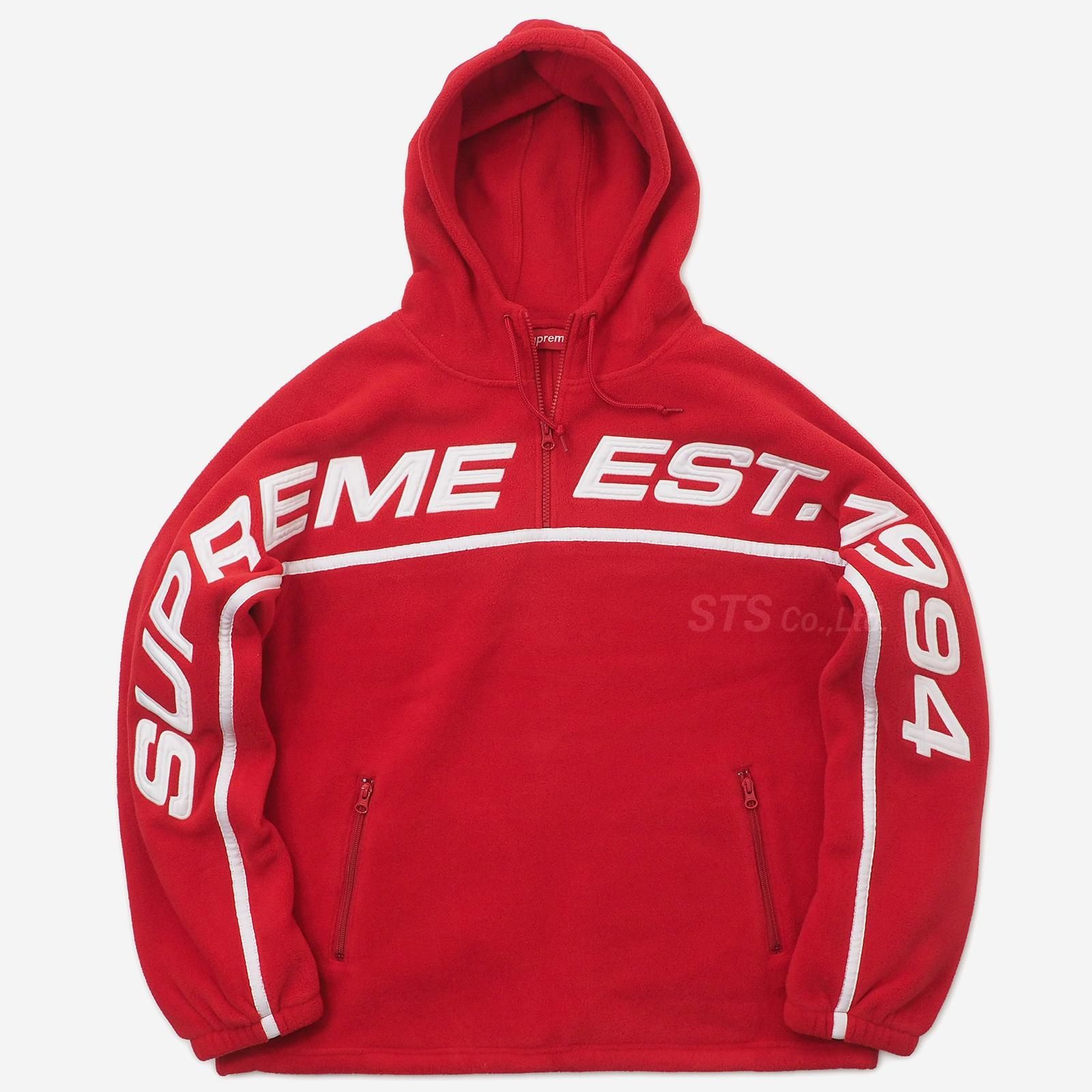 Supreme Polartec Hooded Half Zip RED M-eastgate.mk