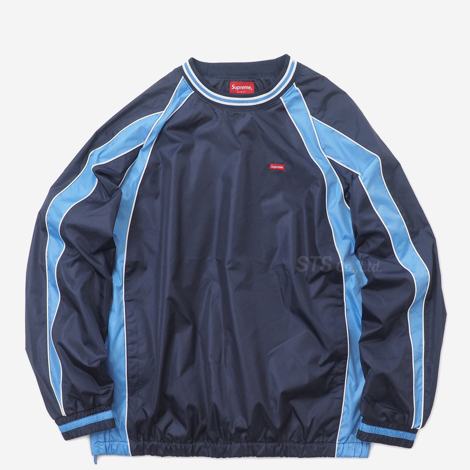 supreme piping warm up pullover blue sナイロンジャケット