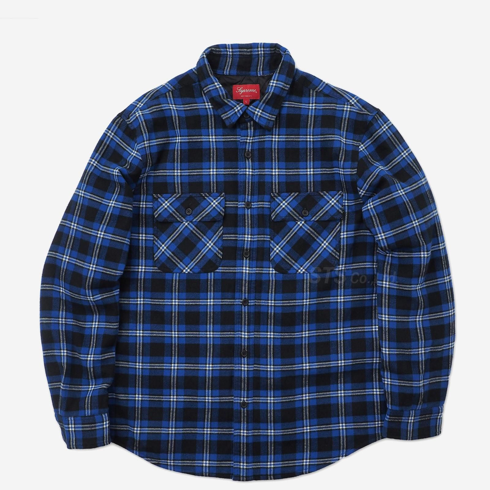 カラーイエローsupreme quilted flannel shirt