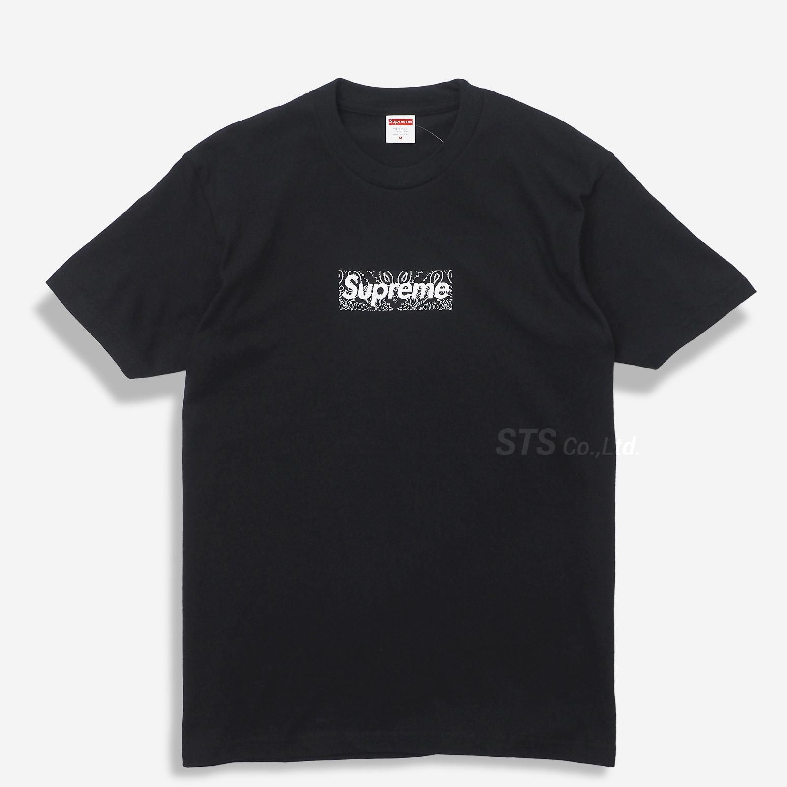 supreme Bandana box logo tee 黒 Mトップス - Tシャツ/カットソー ...