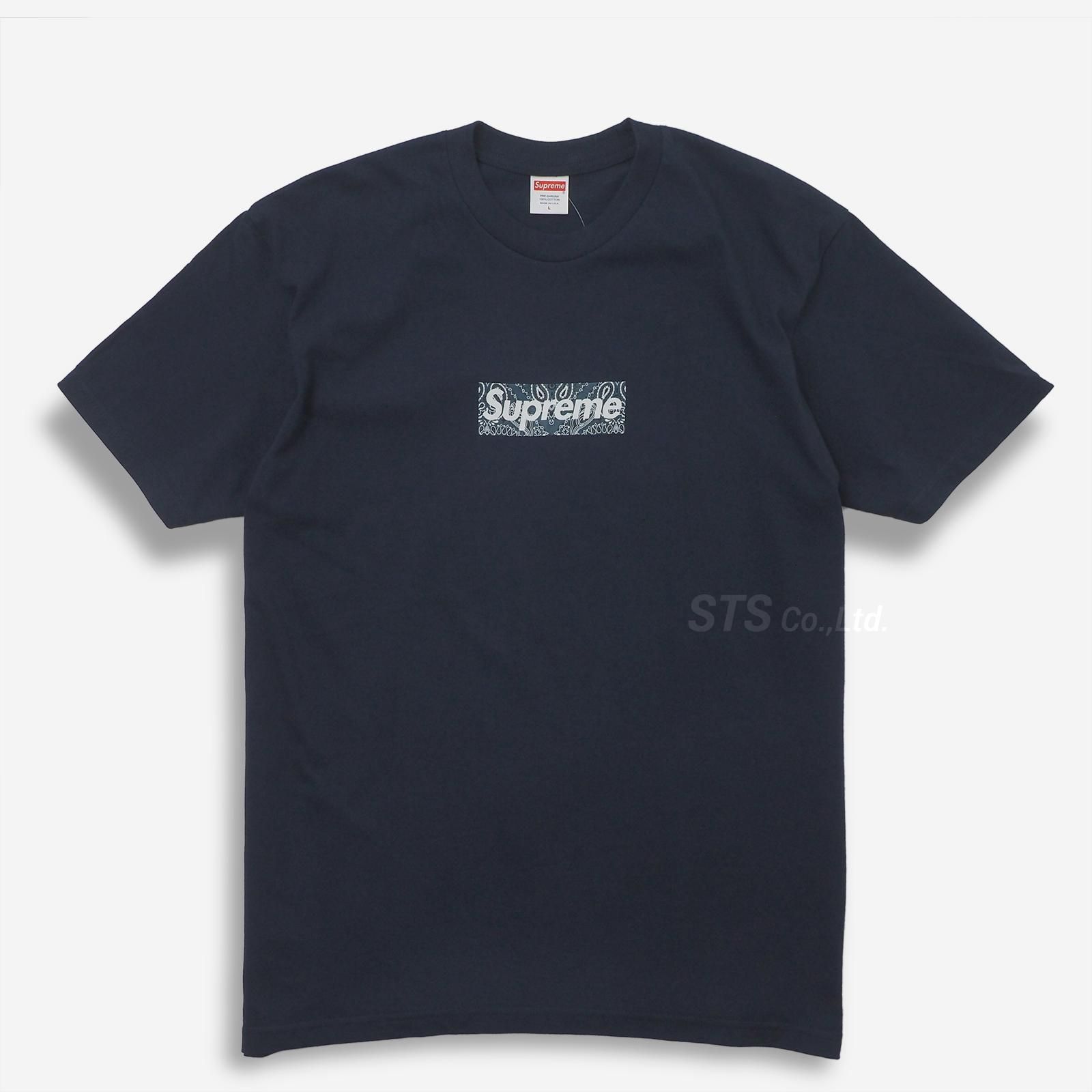 よろしくお願いいたしますSupreme 2019A/W Bandana BoxロゴTシャツ L 紺 新品