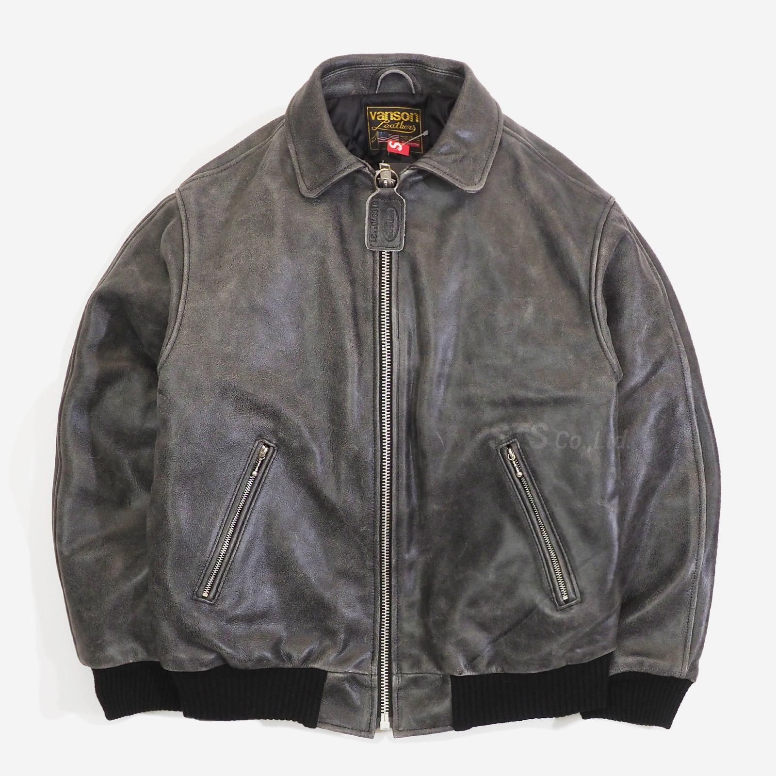 supreme vanson worn leather jacket